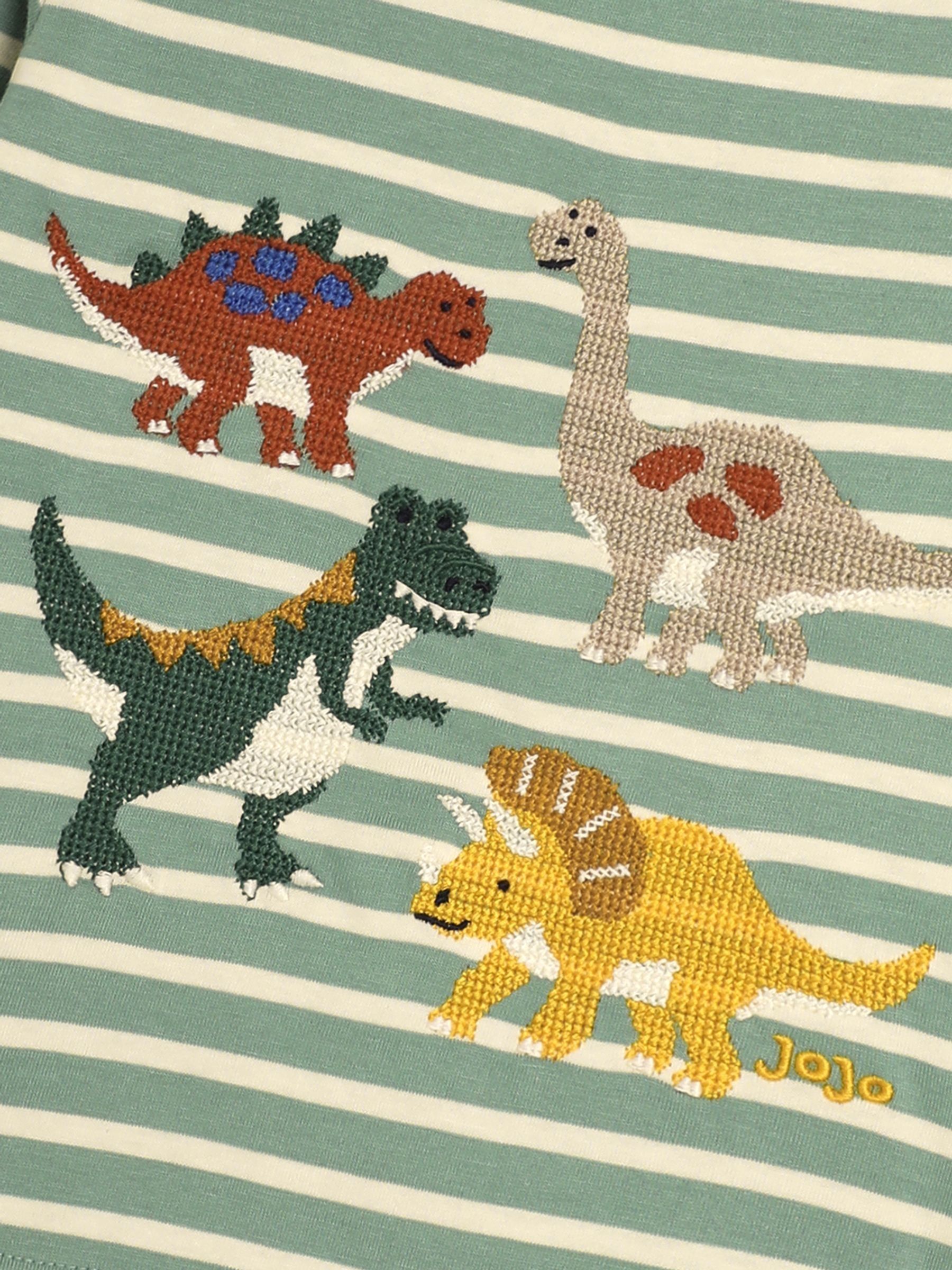 Khaki Green Dinosaur Friends Dinosaur Friends Appliqué Top - Image 3 of 3