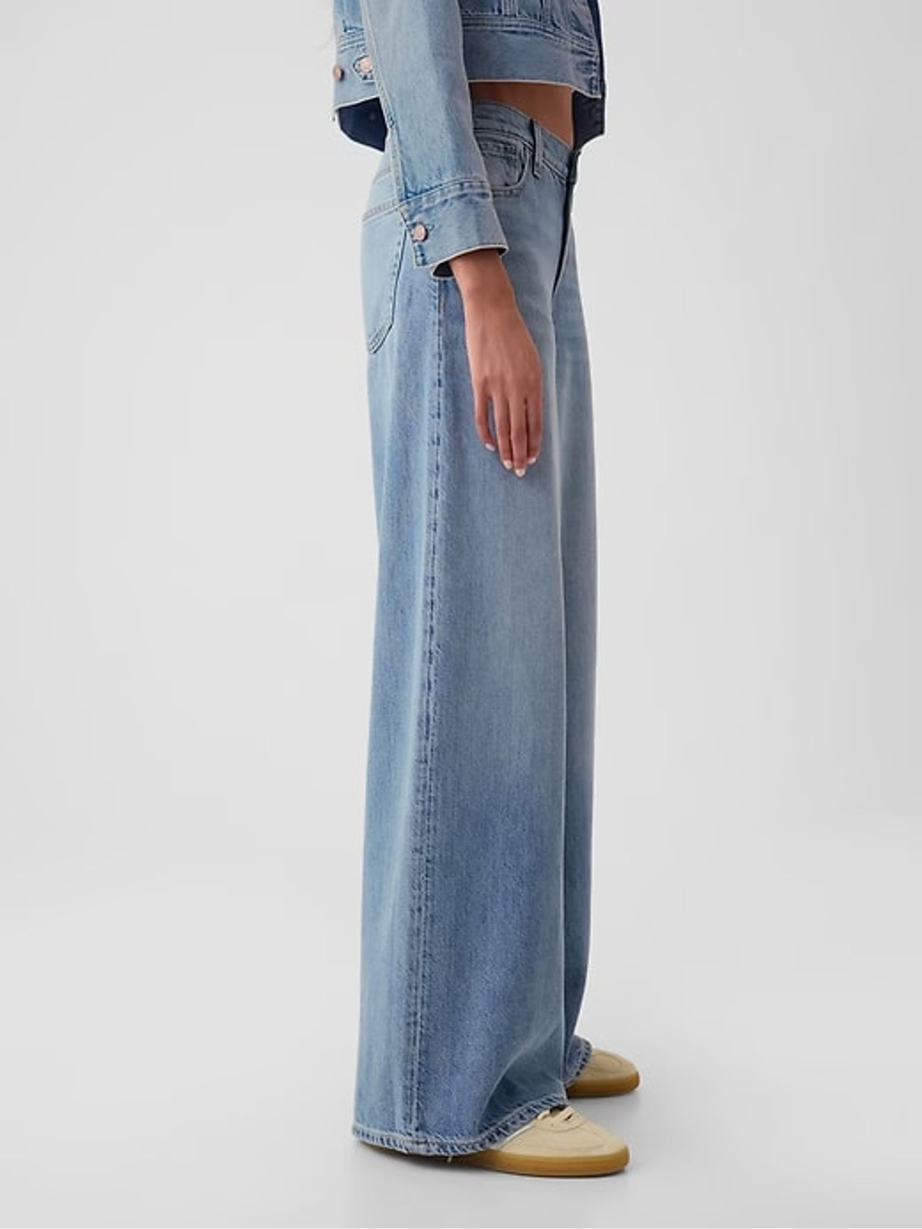 Light Blue Mid Rise UltraSoft Baggy Jeans - Image 2 of 7
