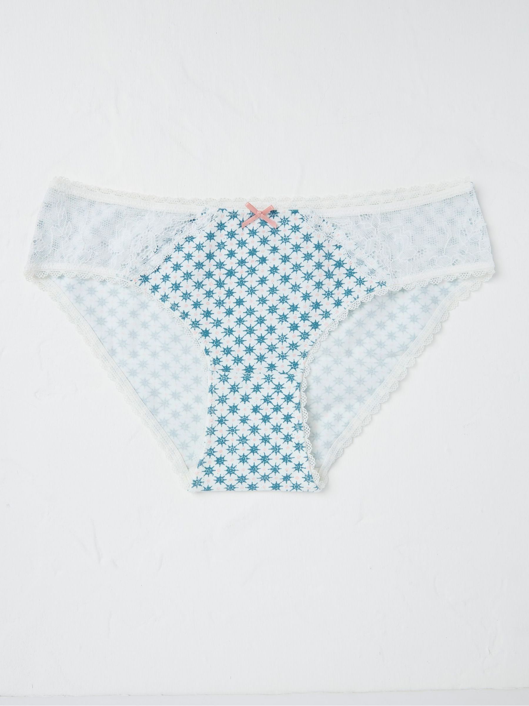Ivory Geometric Mini Knickers - Image 1 of 2