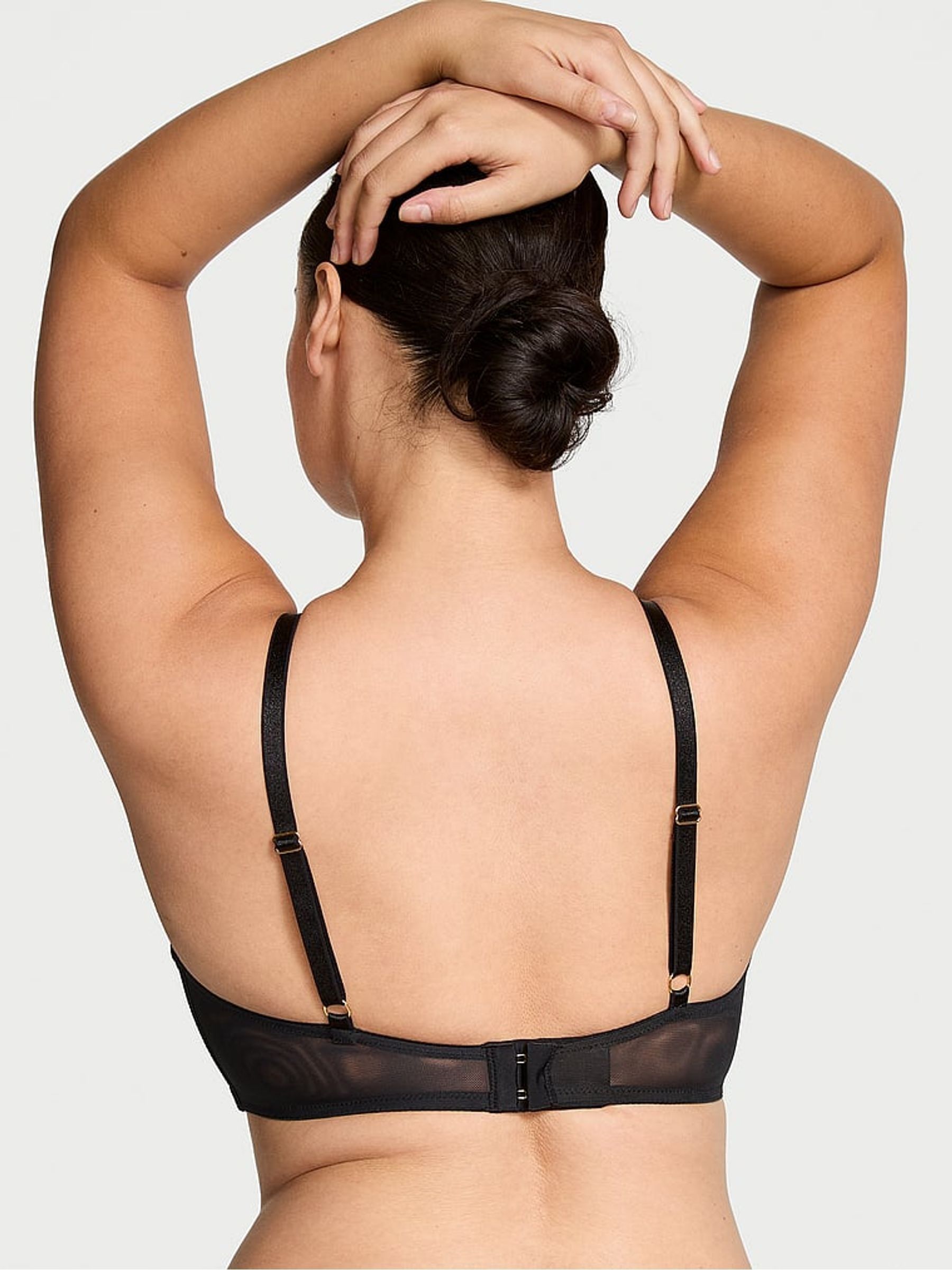 Black Leopard Push Up Embroidered Bra - Image 2 of 3