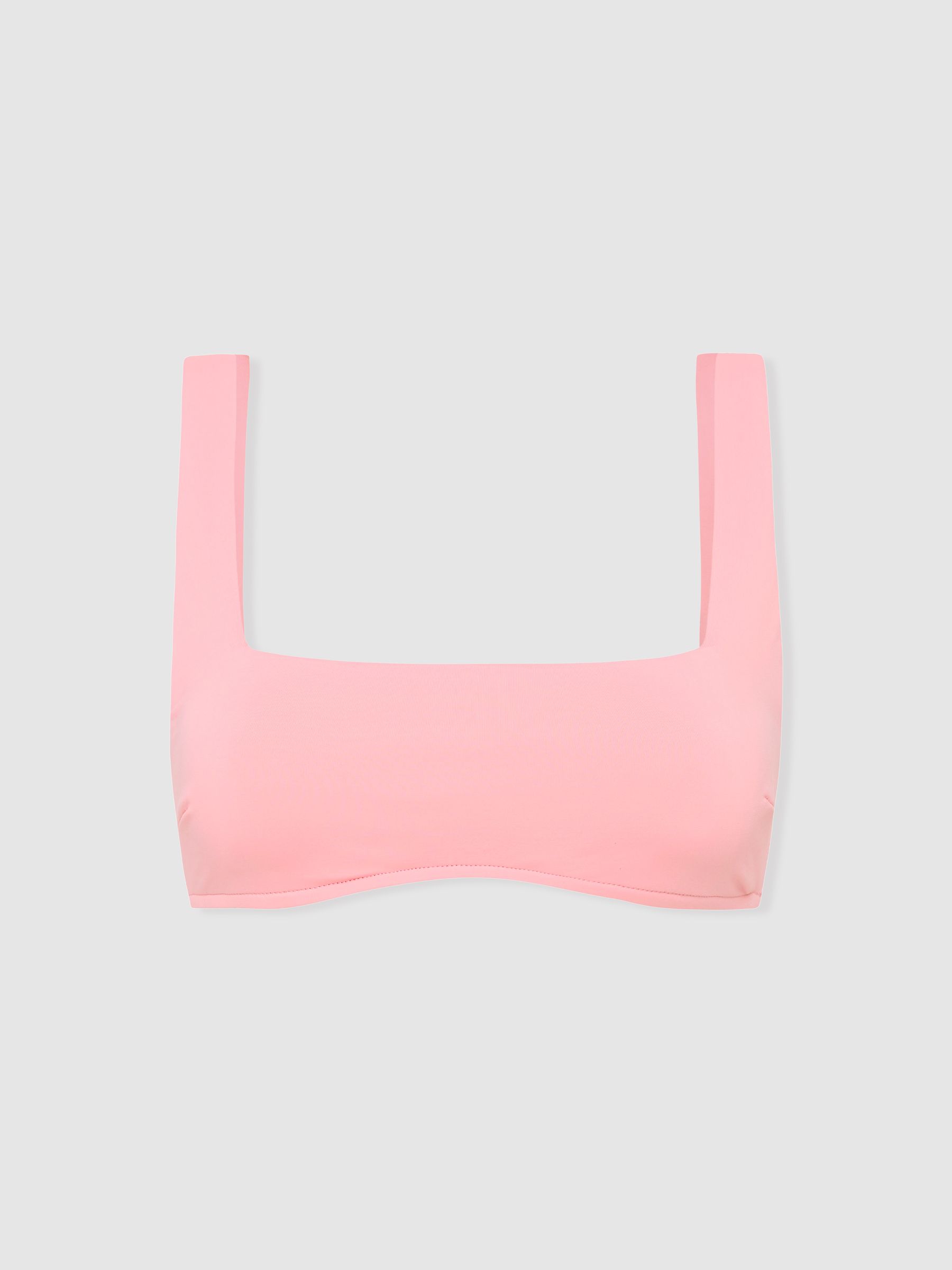 Bondi Born Square Neck Bikini Top in Pink - Image 1 of 2