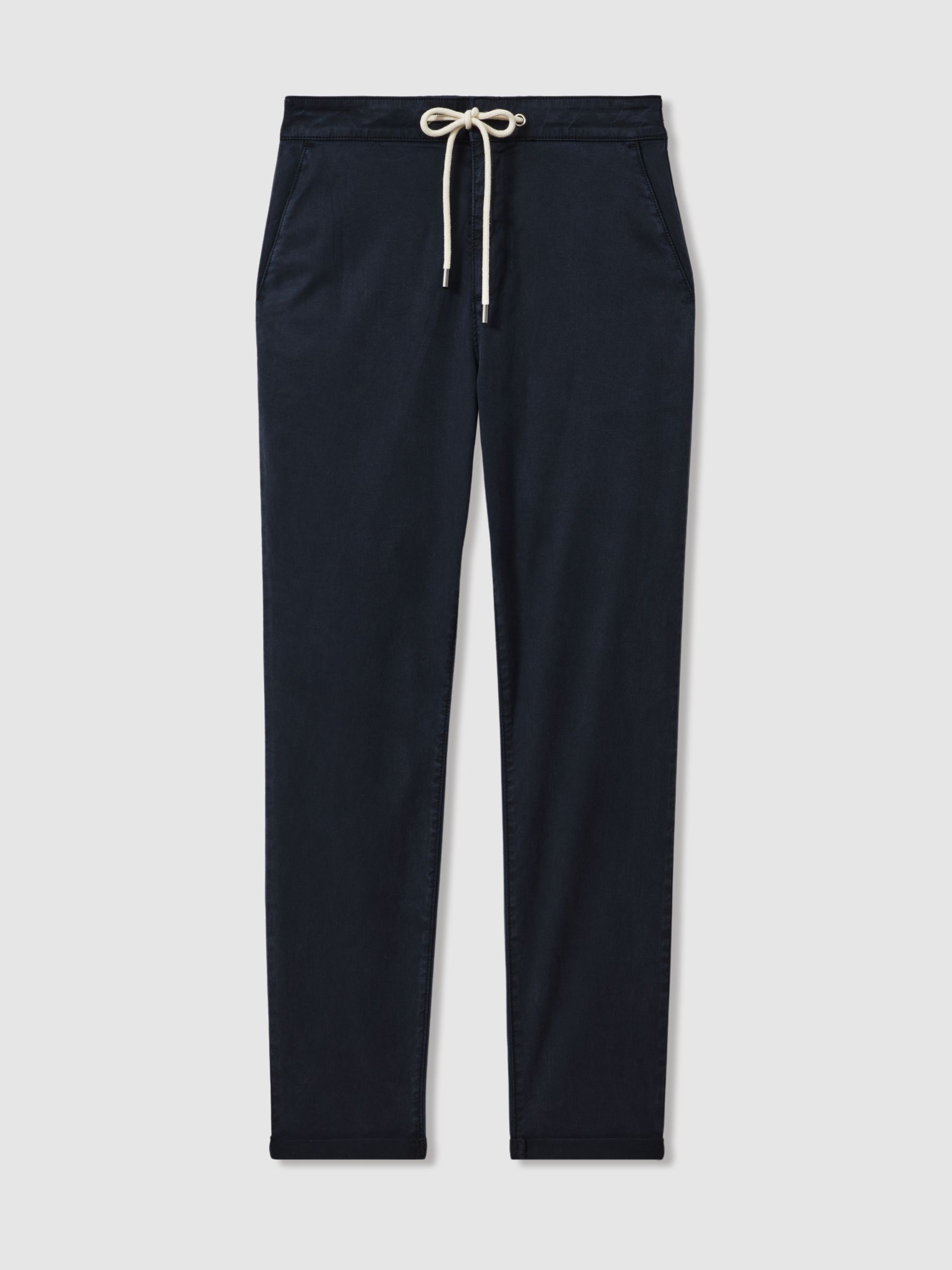 Paige Brushed Drawstring Trousers in Vintage Deep Anchor - Image 7 of 7