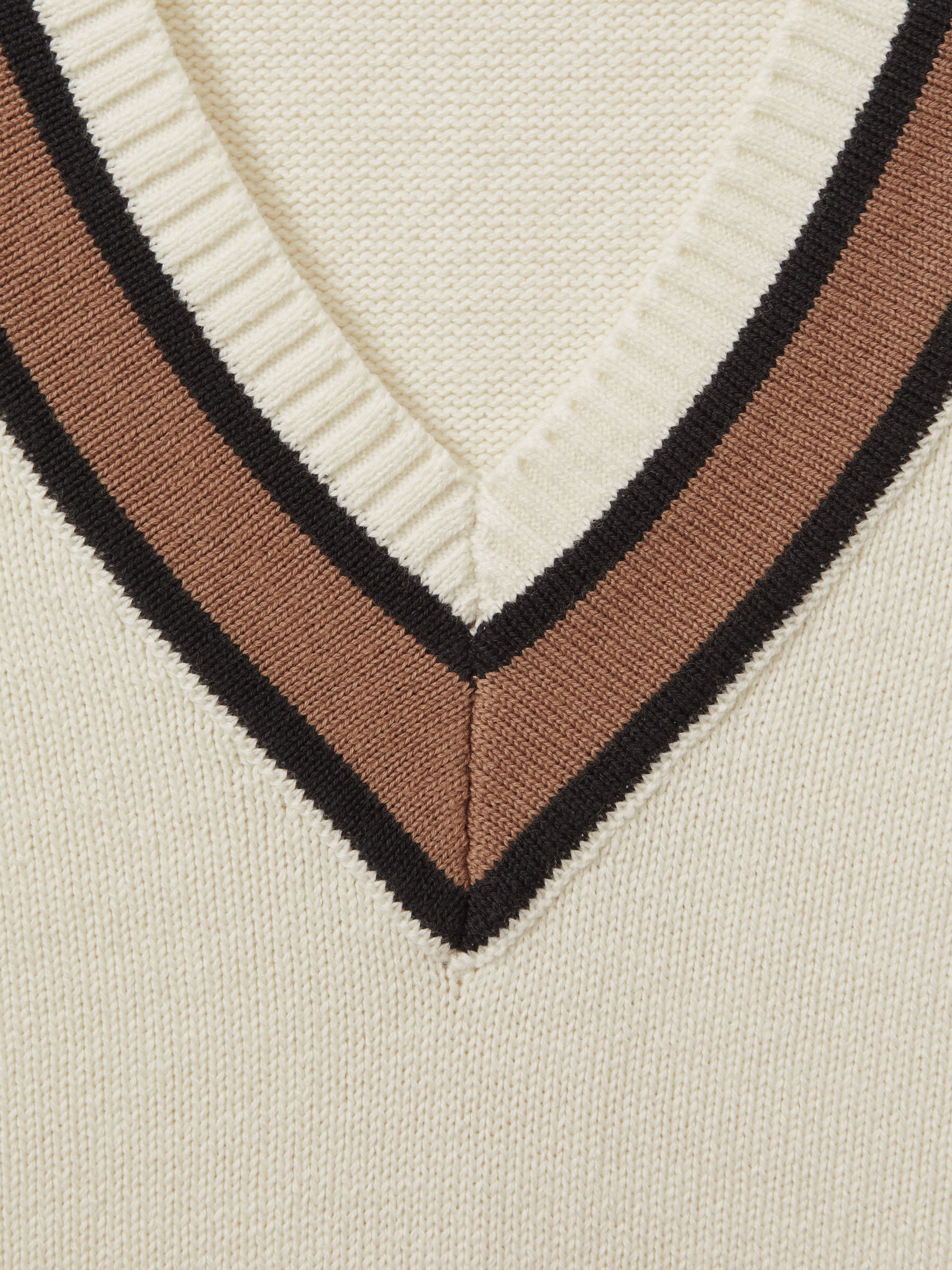 The Upside Knitted V-Neck Vest in Cream - Image 6 of 6