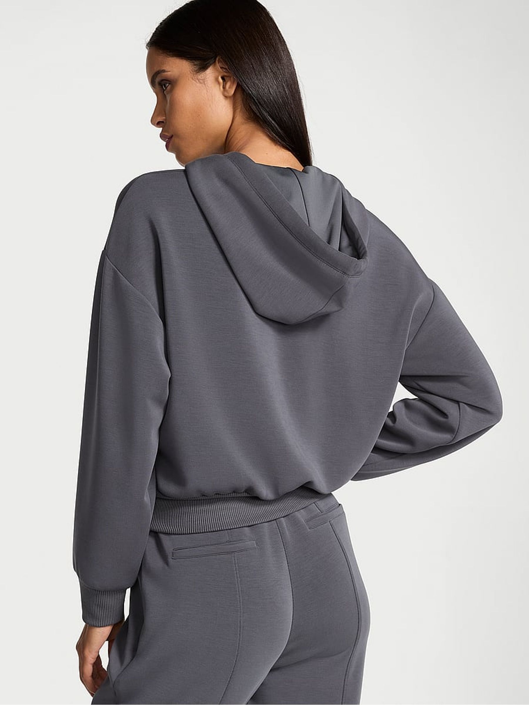 Grey Featherweight Knit Hoodie - Image 2 of 4