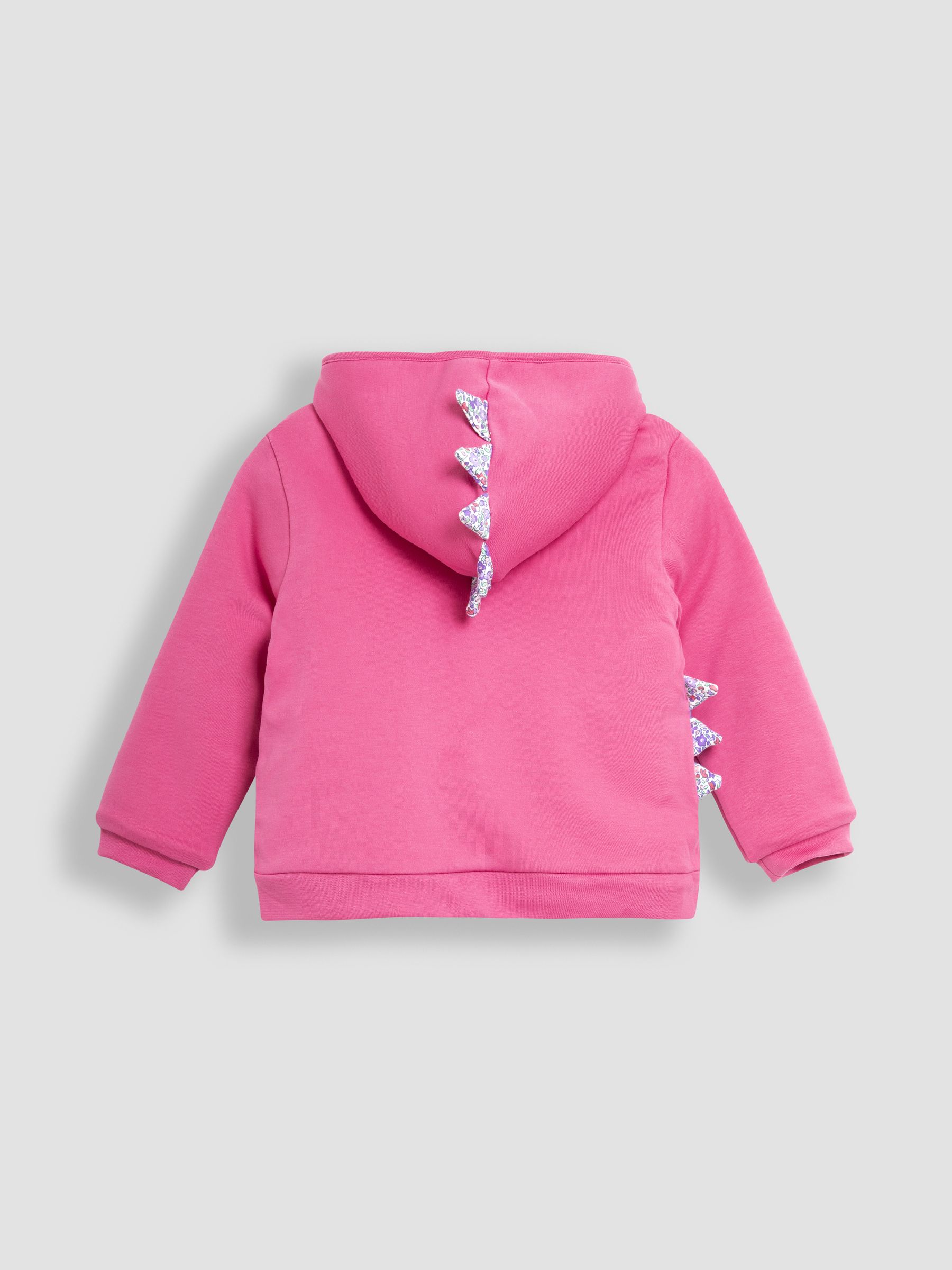 Fuchsia Pink Dino Appliqué Cosy Hoodie | JoJo Maman Bébé USA