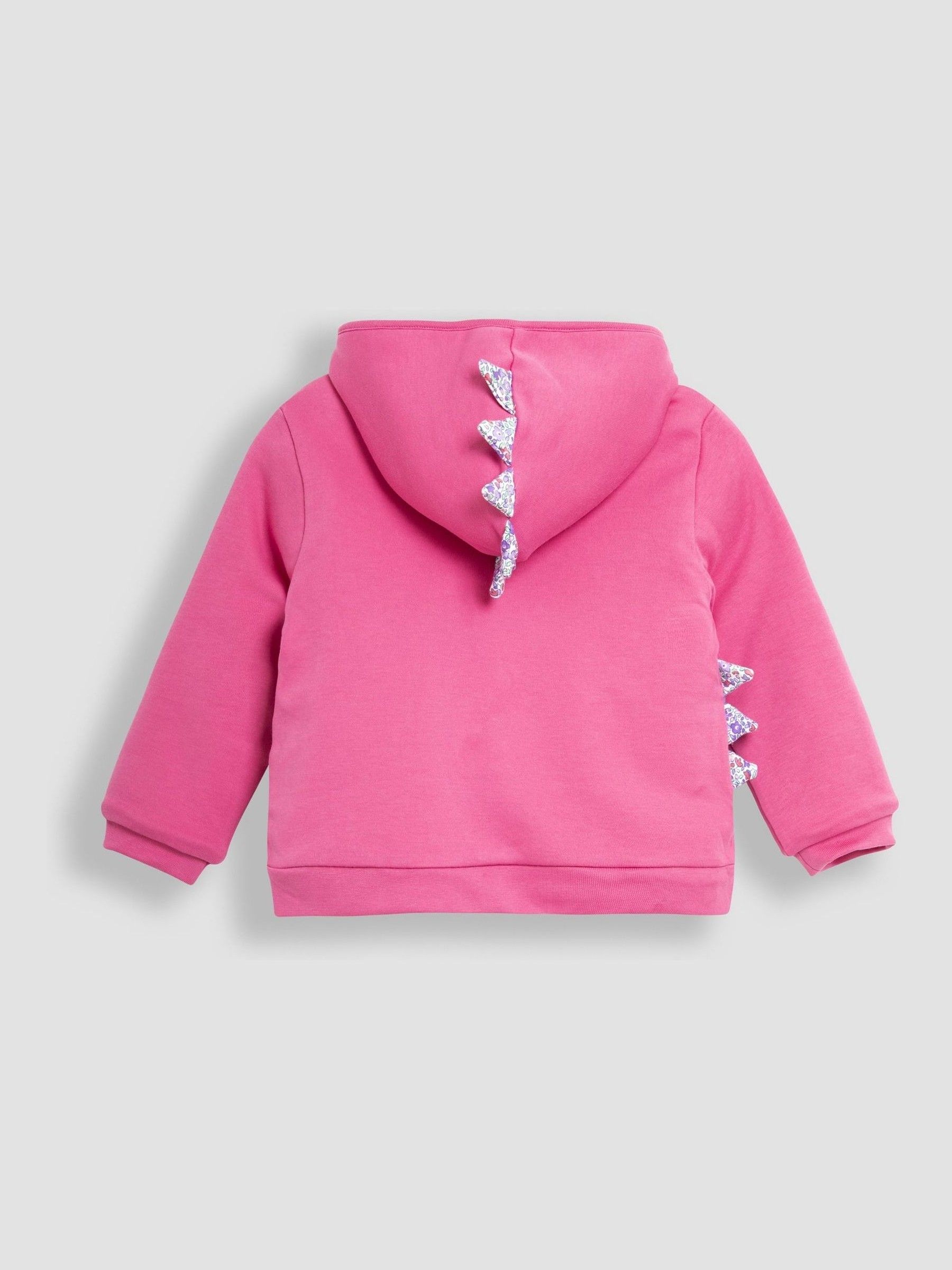 Fuchsia Pink Dino Appliqué Cosy Hoodie - Image 2 of 3