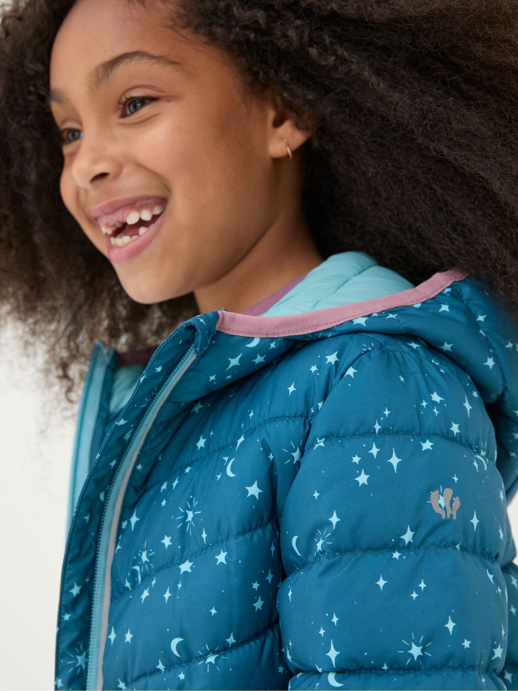 Poppy Dark Teal Blue Padded Jacket - Image 3 of 6
