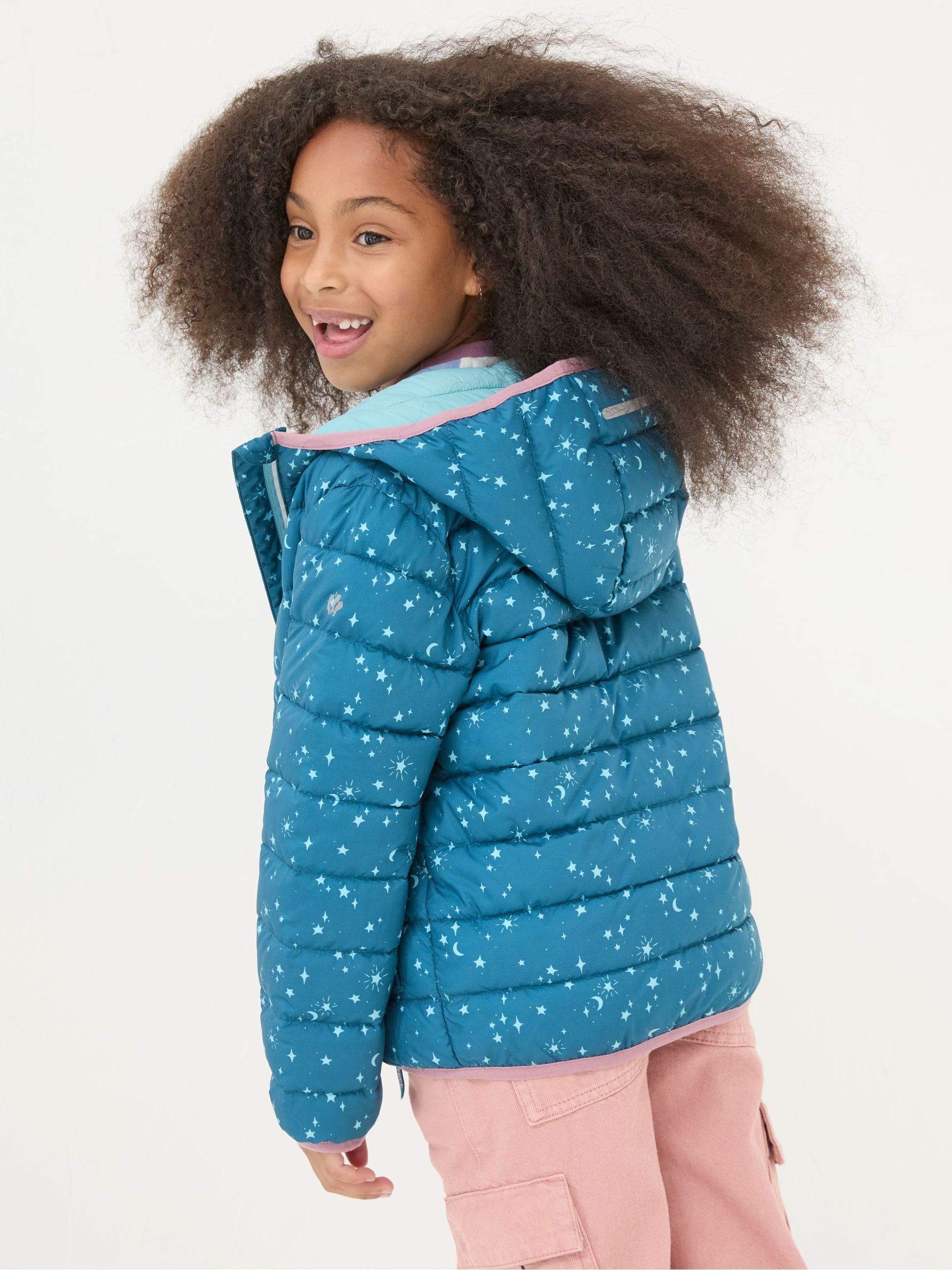 Poppy Dark Teal Blue Padded Jacket - Image 2 of 6 Poppy Dark Teal Blue Padded Jacket - Image 2 of 6