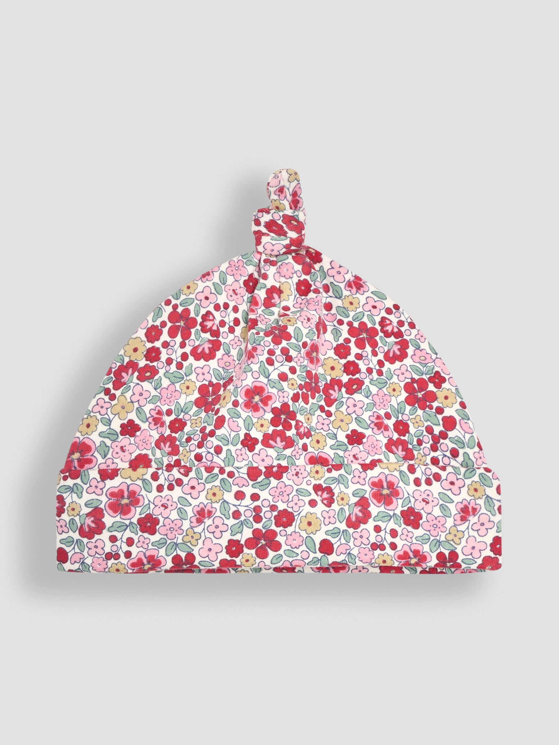 Red Floral My First Christmas Smocked Sleepsuit & Hat Set - Image 6 of 7
