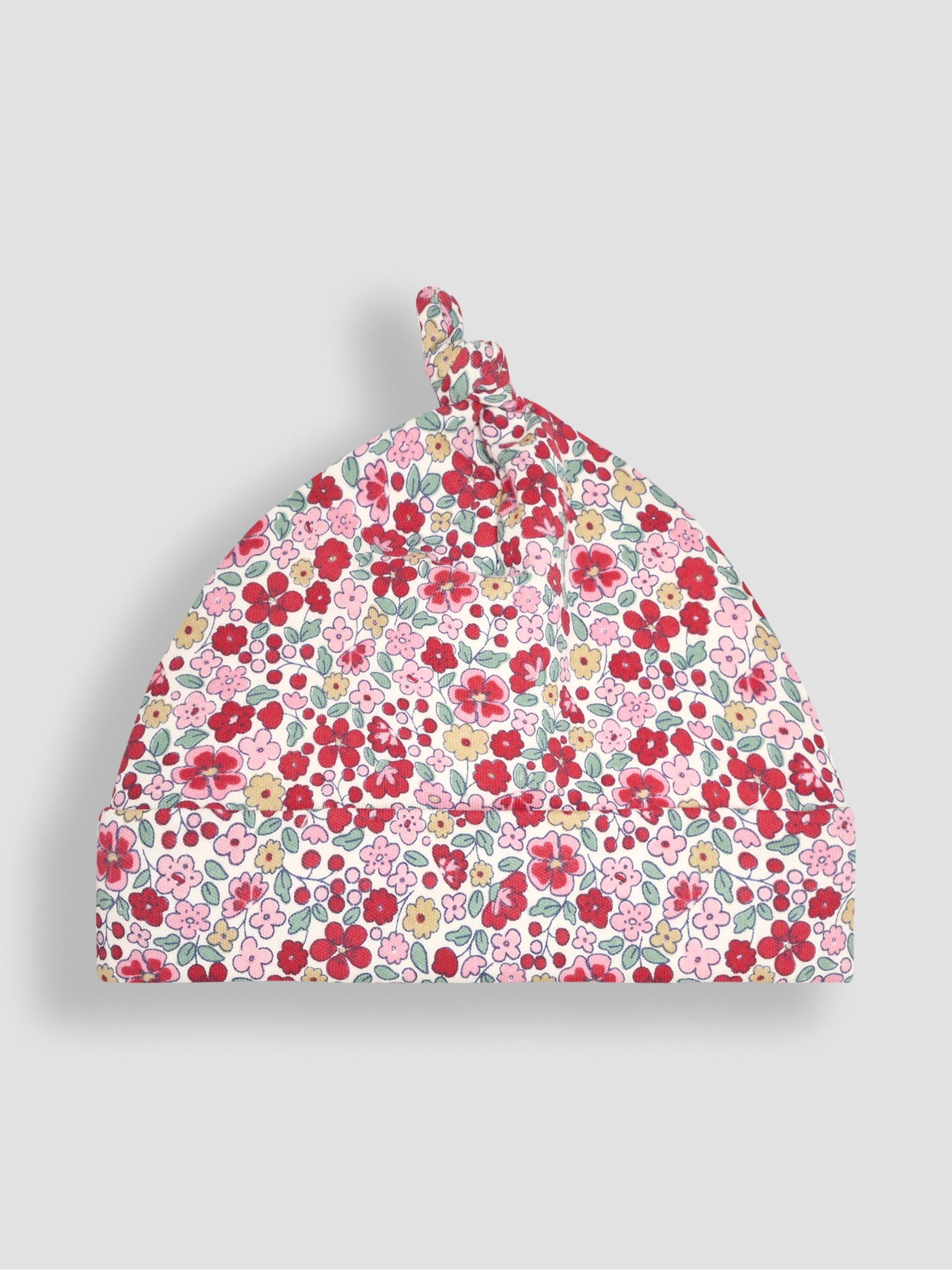 Red Floral My First Christmas Smocked Sleepsuit & Hat Set - Image 7 of 7