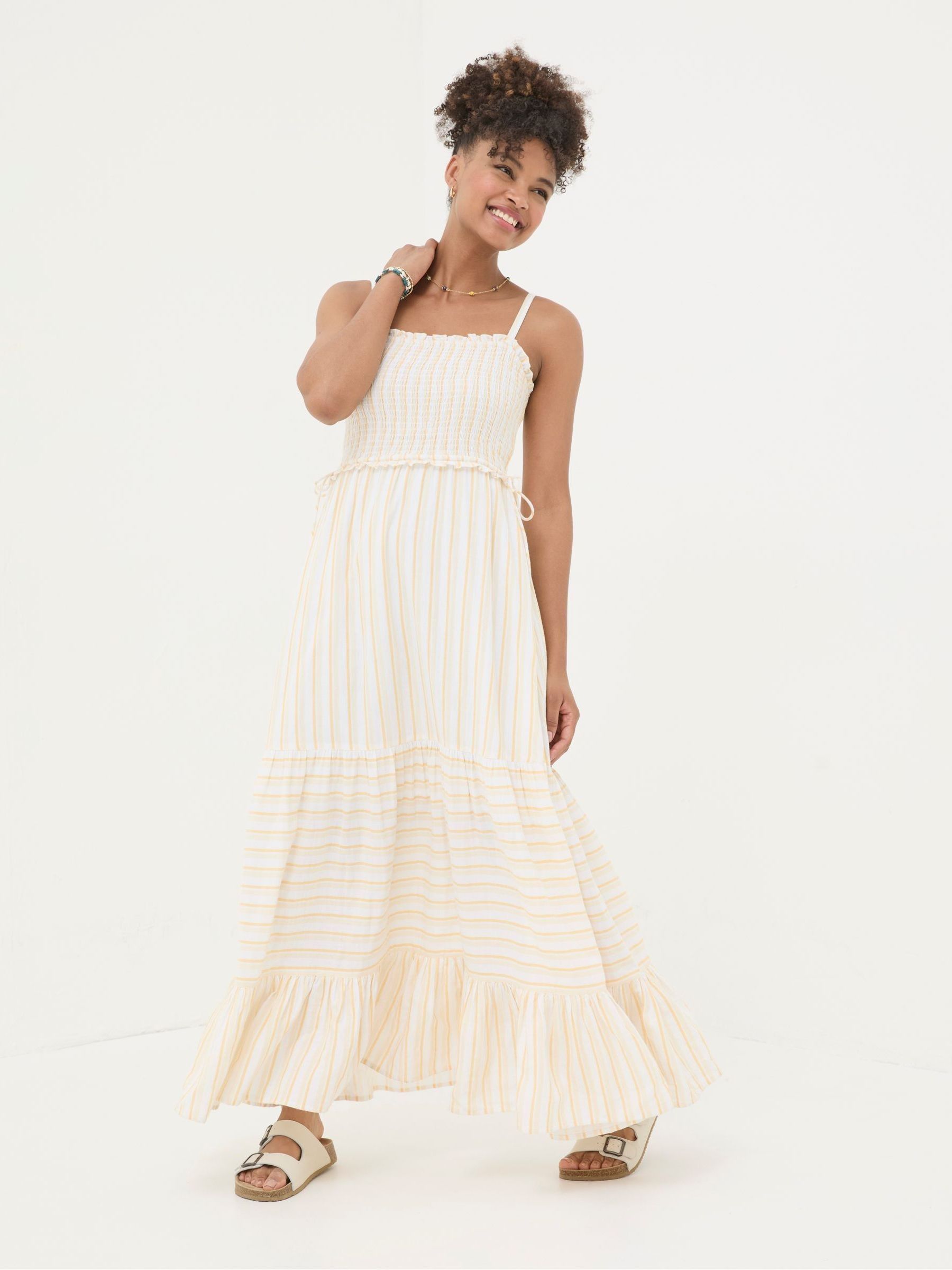 Yellow Med Moments Stripe Beach Dress - Image 1 of 5