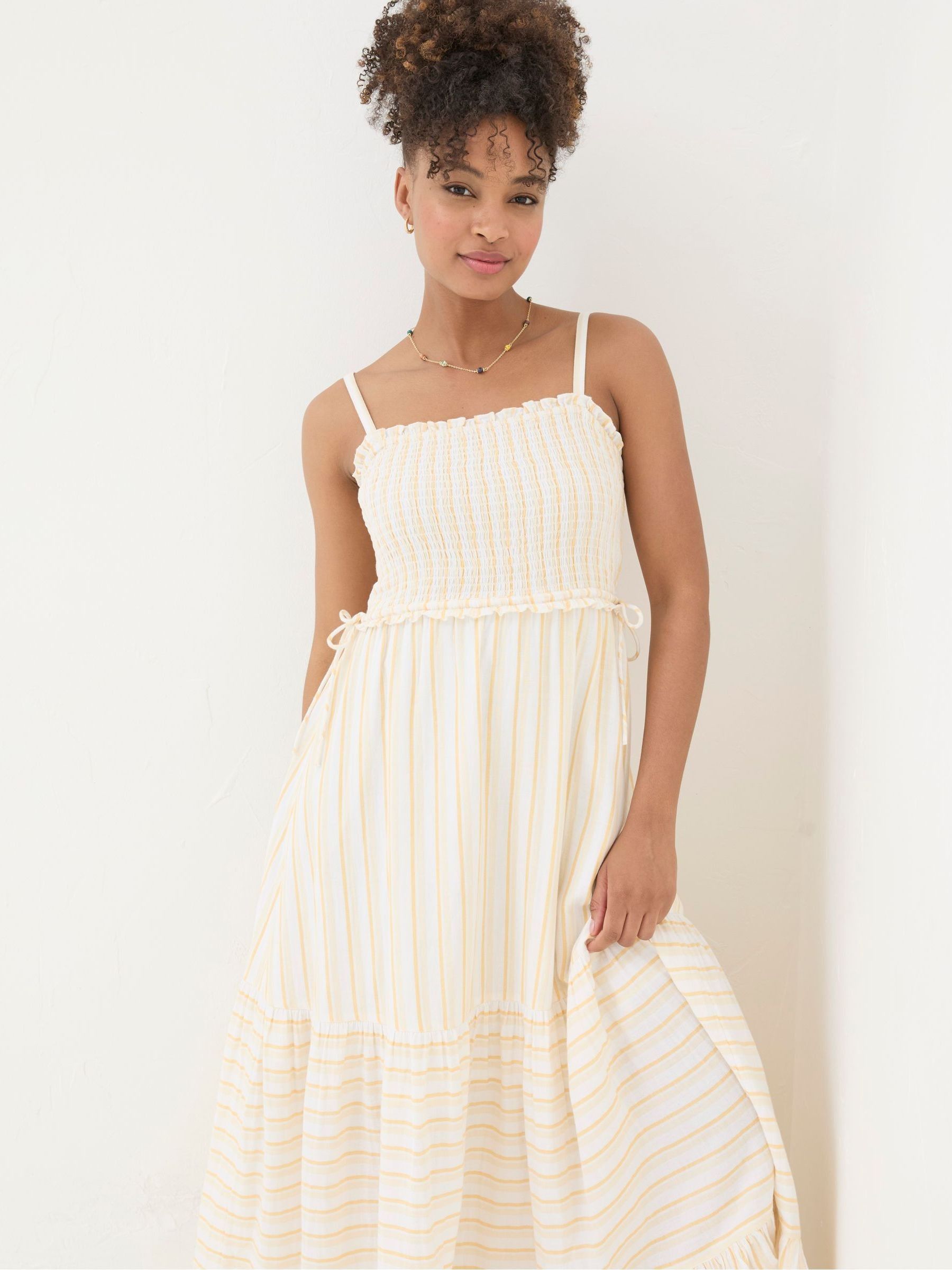 Yellow Med Moments Stripe Beach Dress - Image 3 of 5