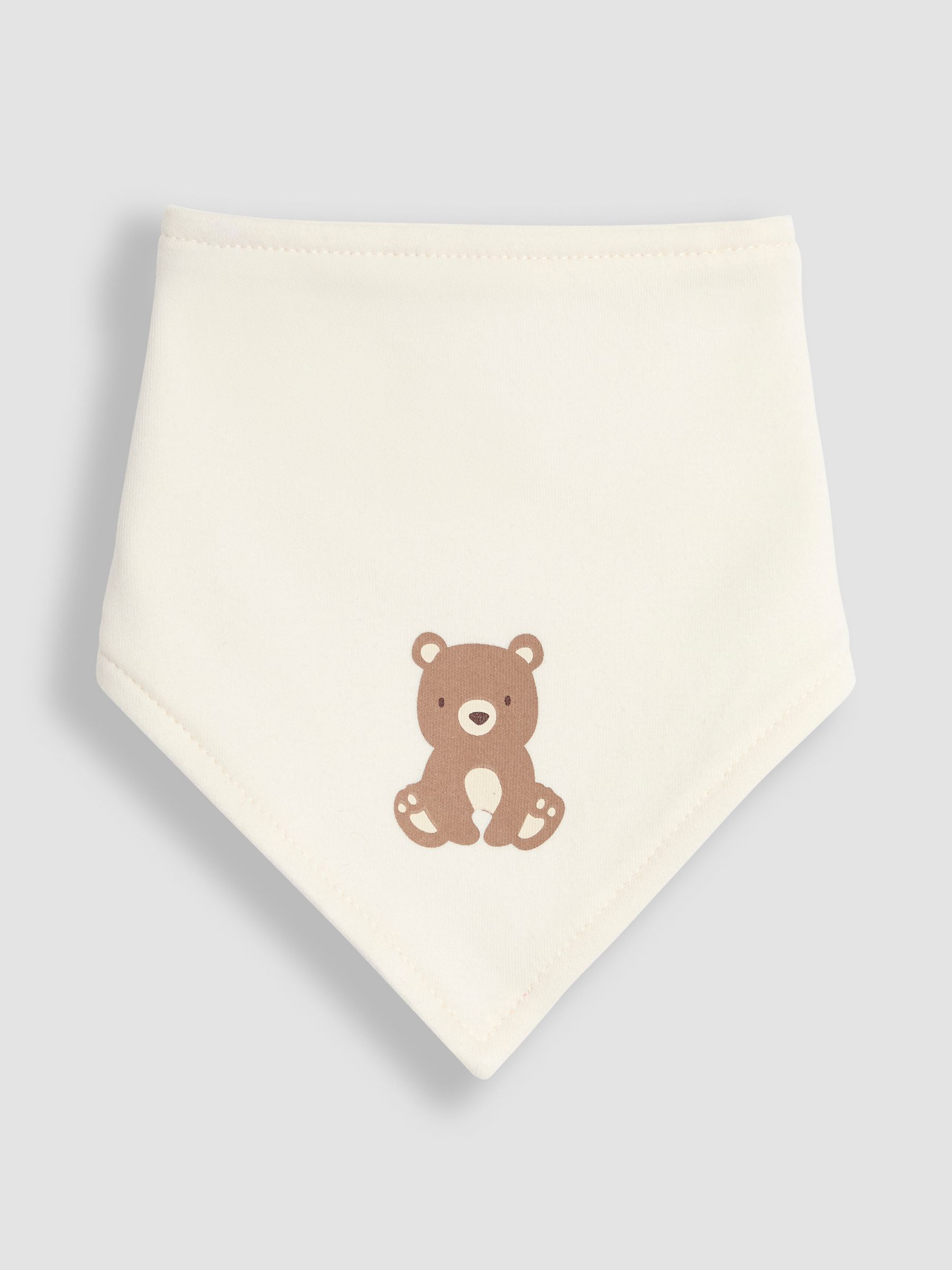 Cream Bear 3-Pack Baby Dribble Bibs - Image 4 of 8