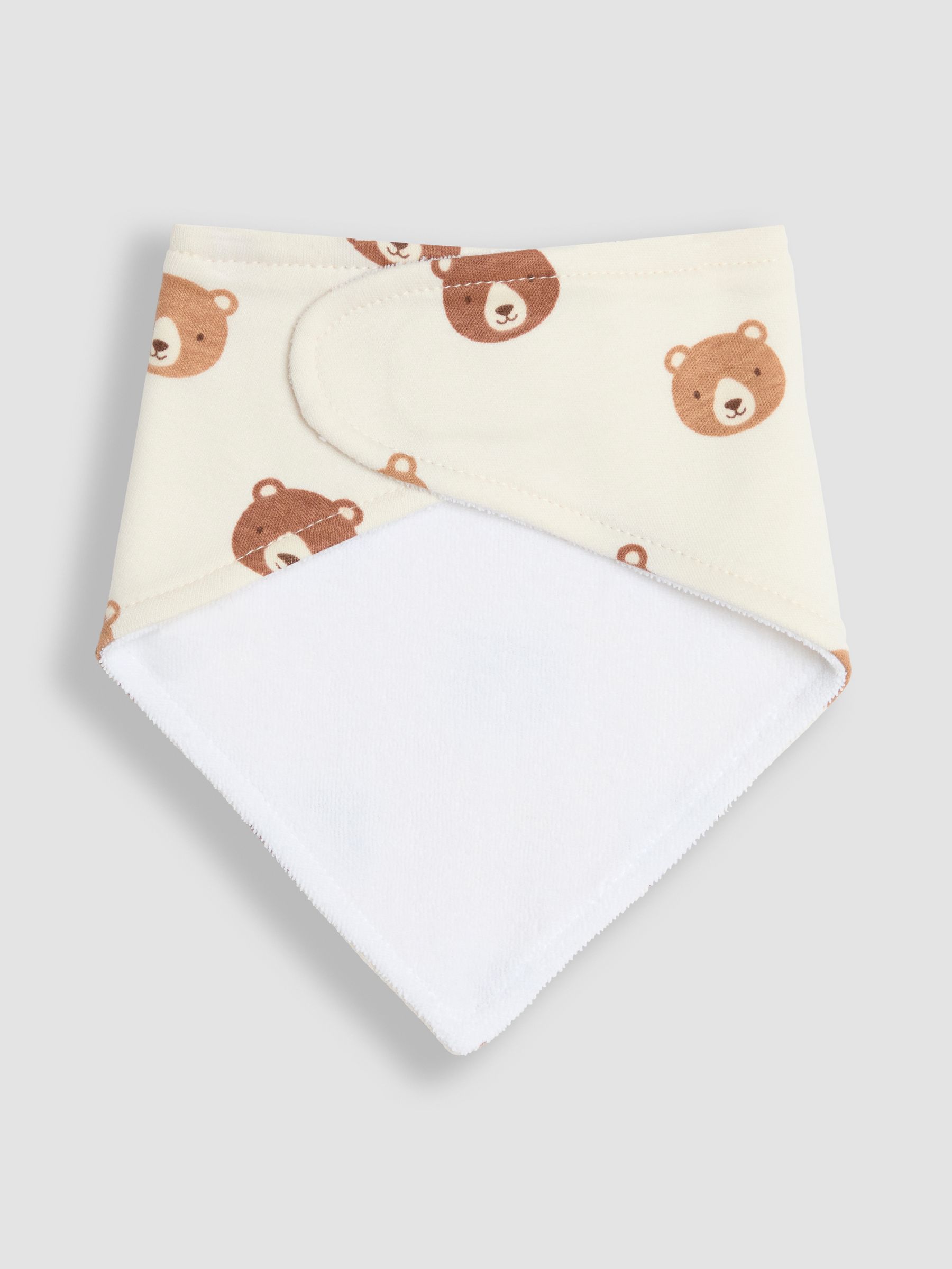 Cream Bear 3-Pack Baby Dribble Bibs - Image 7 of 8