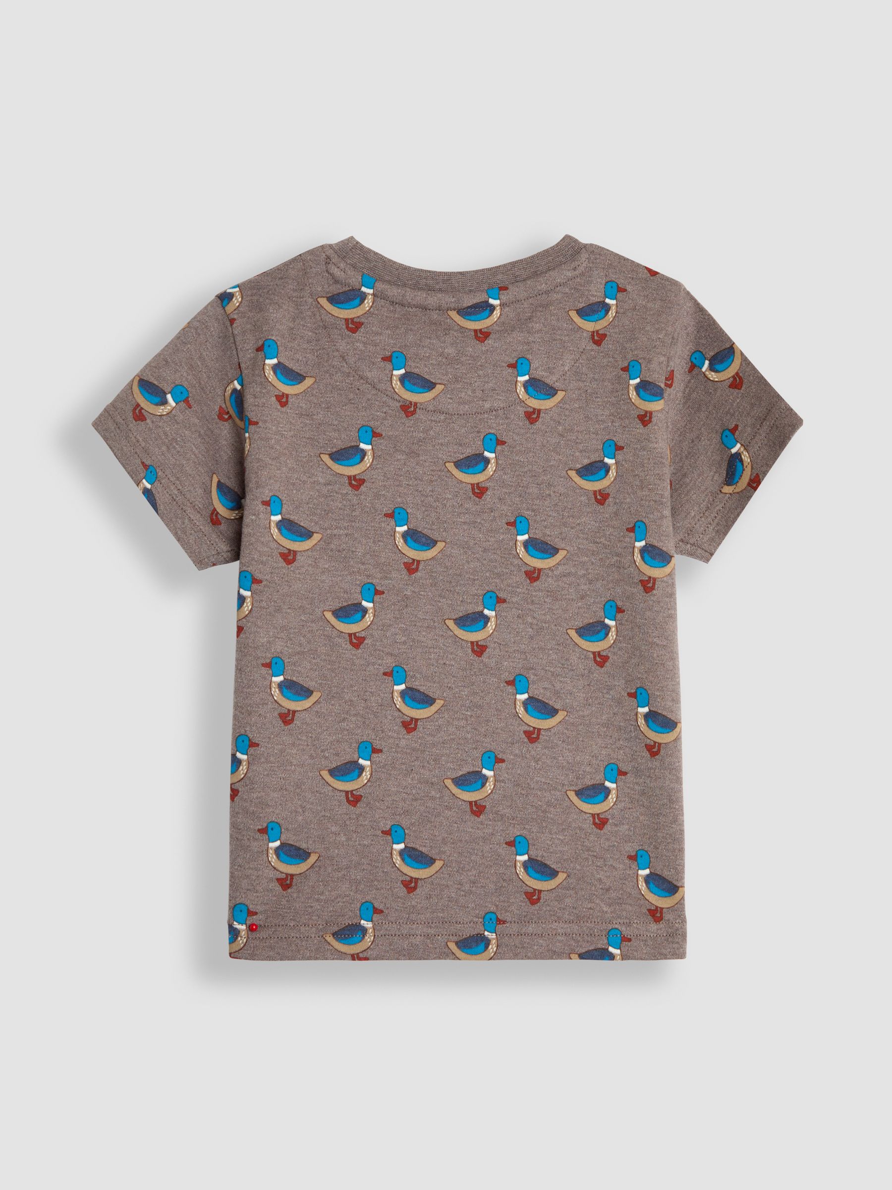 Mocha Duck Print And Stripe T-Shirts 2 Pack - Image 5 of 5