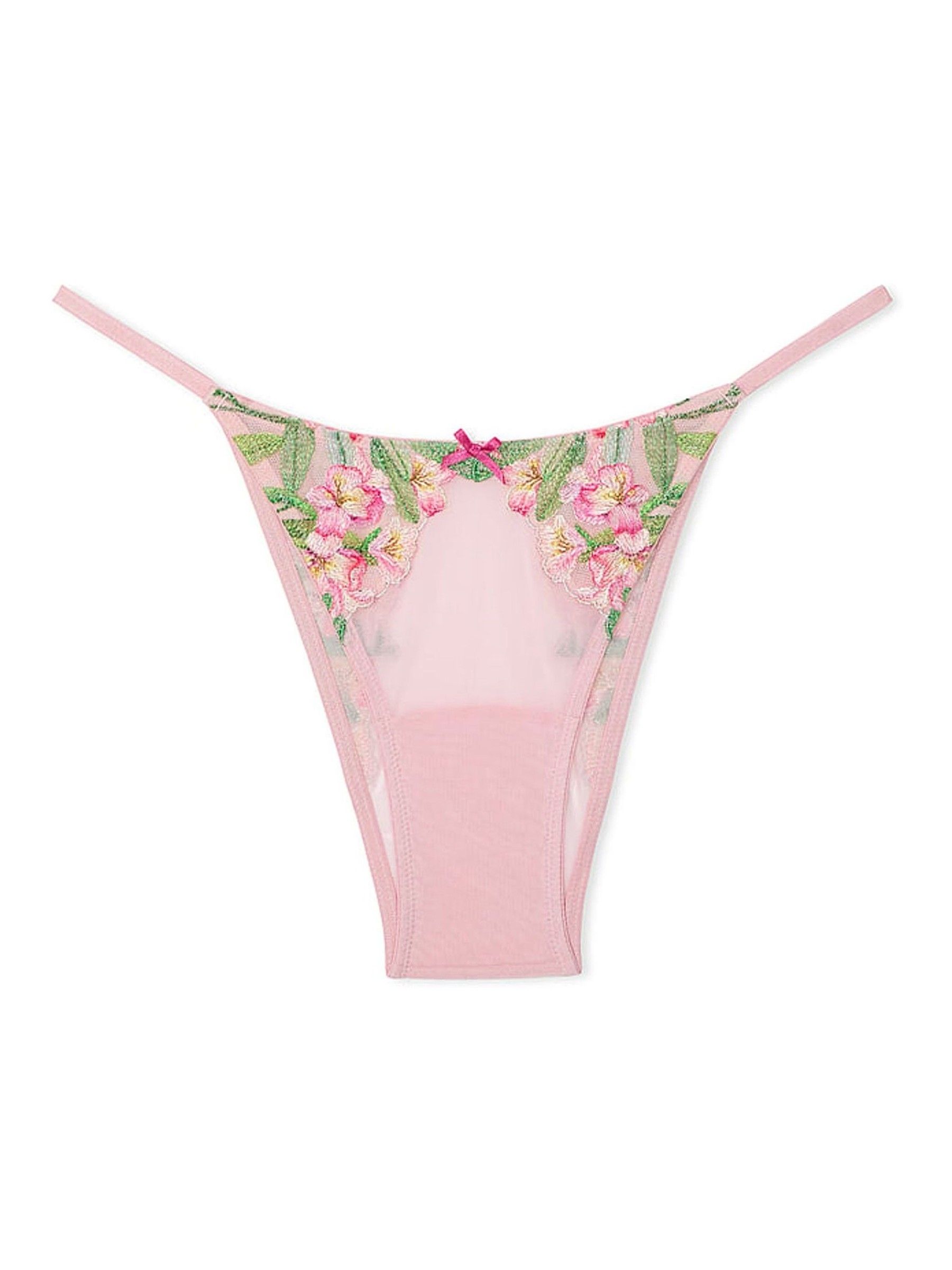 Pink Brazilian Lily Embroidery Knickers - Image 4 of 4