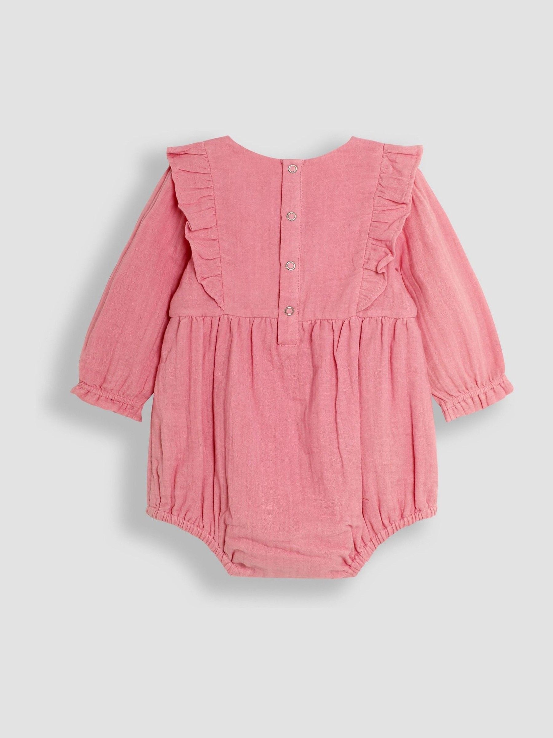 Pink Body 3 Piece Embroidered Muslin And Tights Set - Image 3 of 5