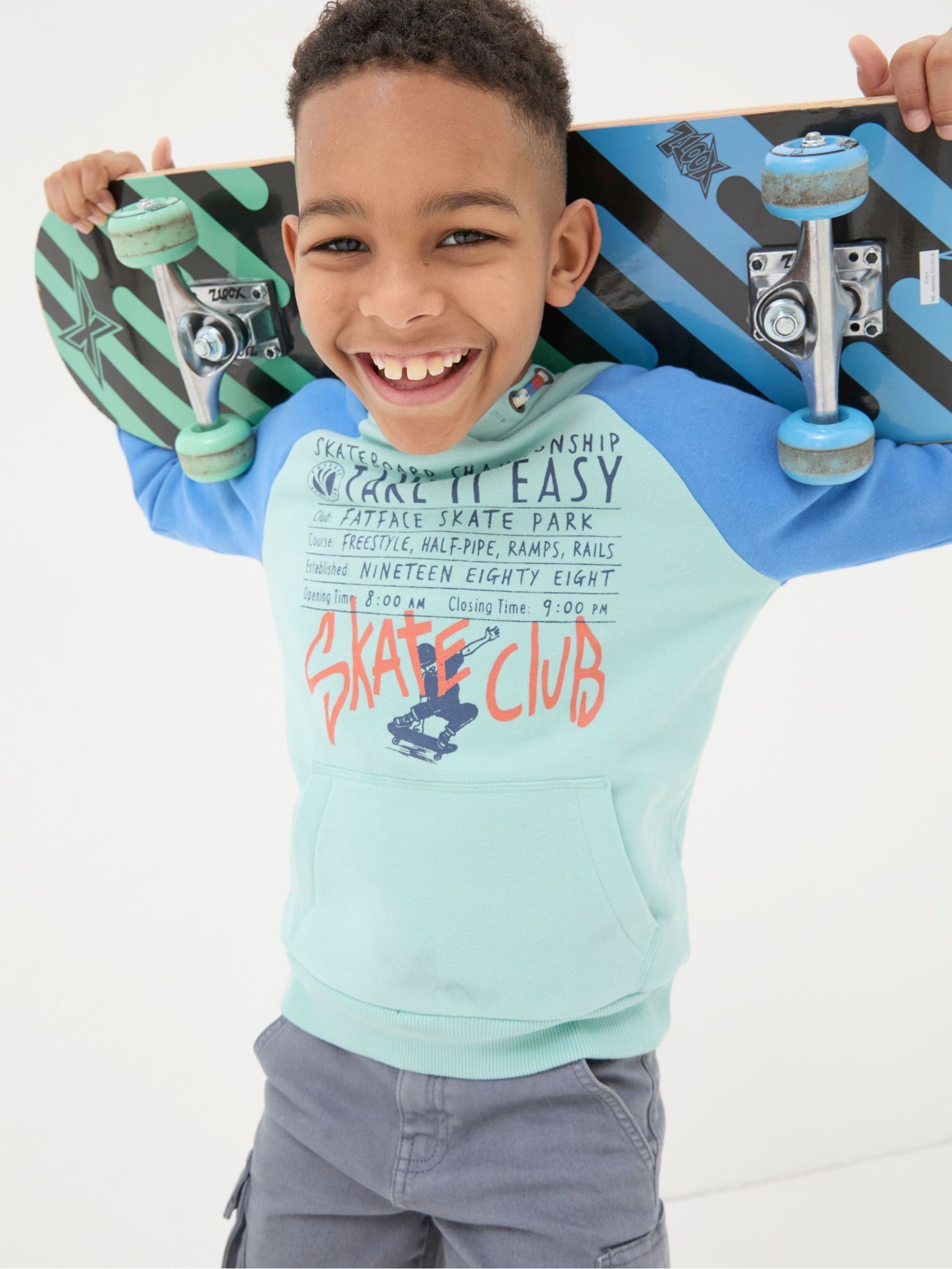 Green Skate Graphic Popover Hoodie - Image 2 of 5