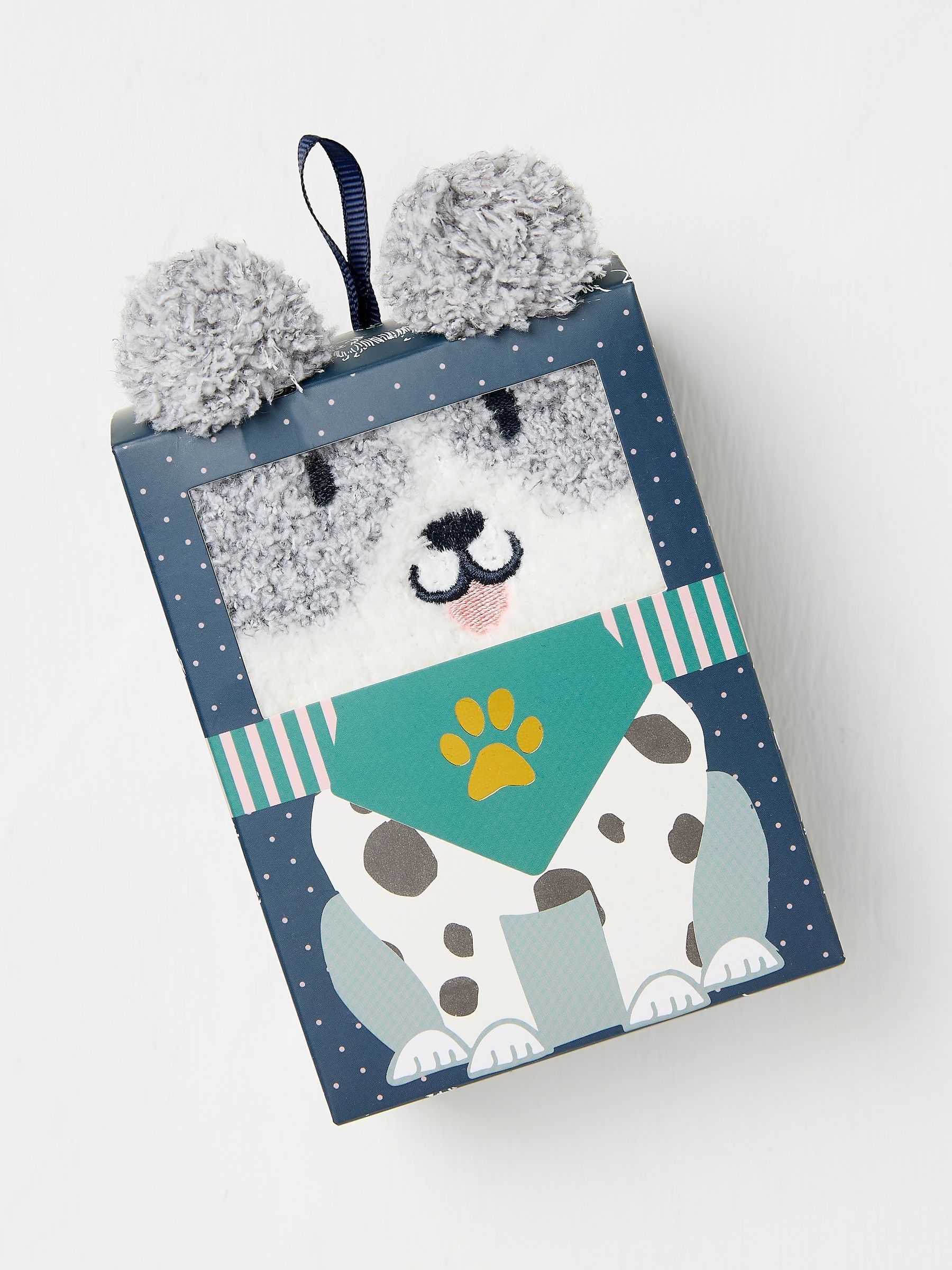 Navy Blue Dog Socks In A Box - Image 1 of 2