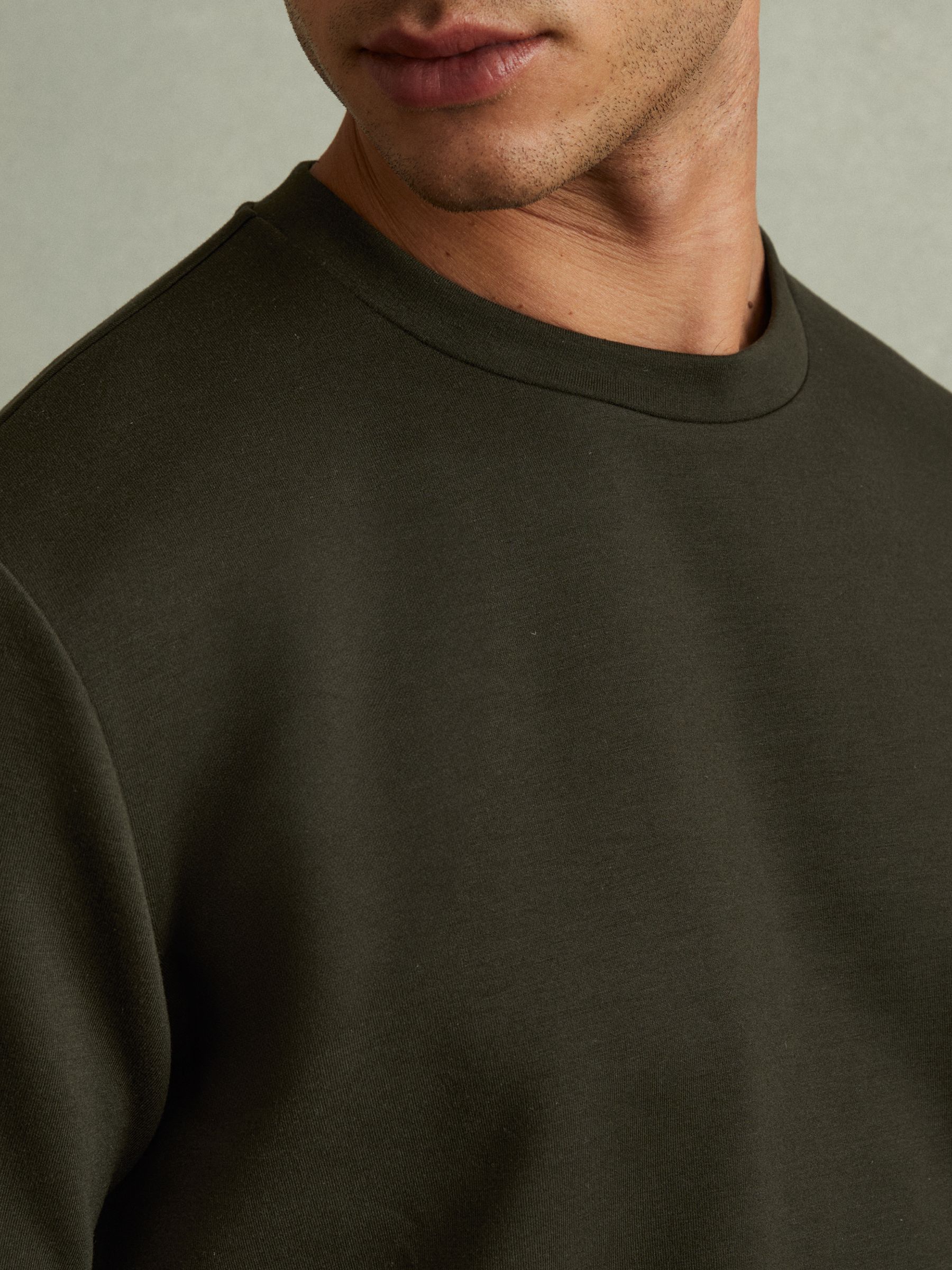 Interlock Jersey Crew Neck T-Shirt in Deep Forest - Image 2 of 5