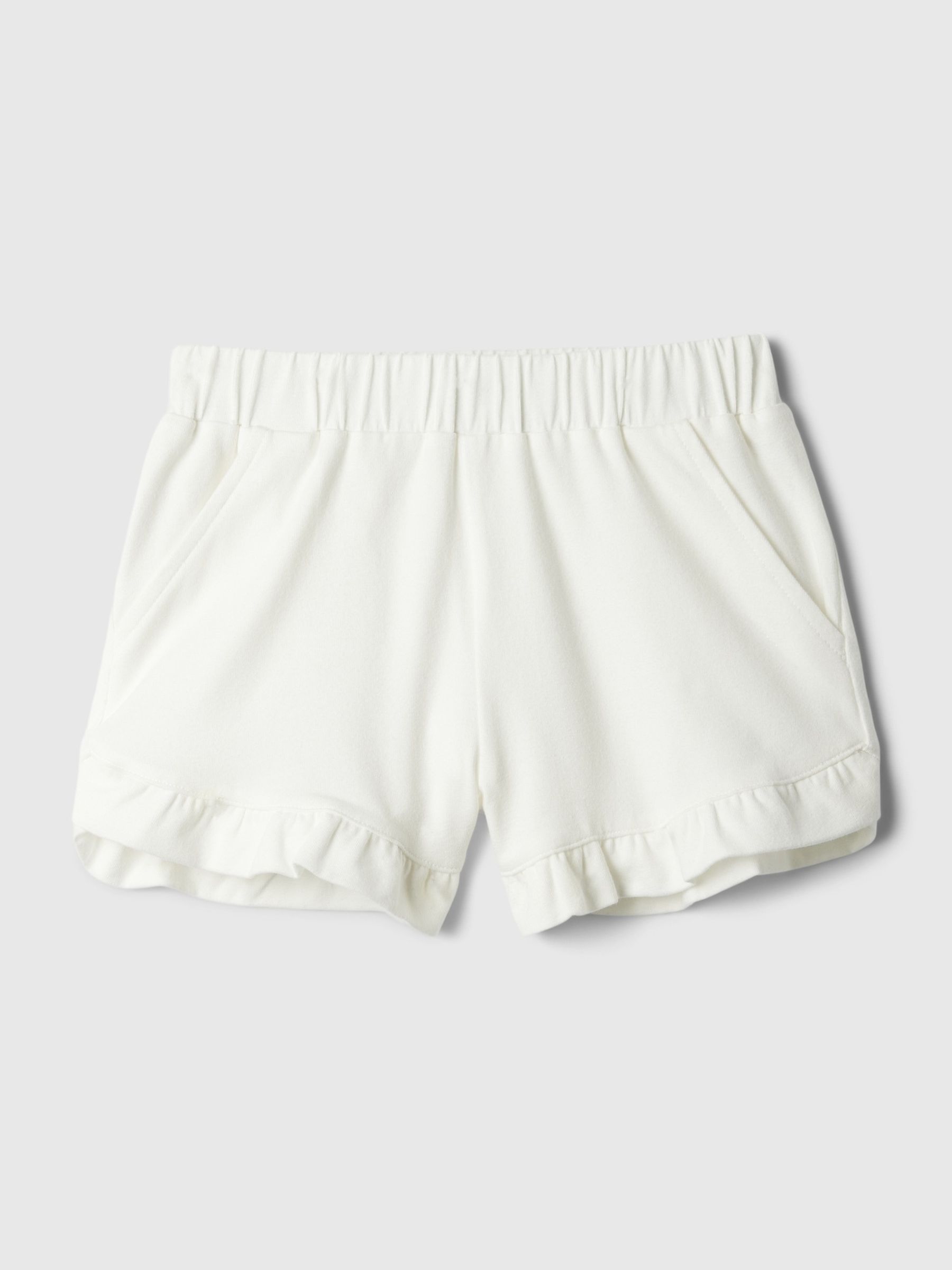 White Pull On Ruffle Shorts (Newborn-5yrs) - Image 1 of 2