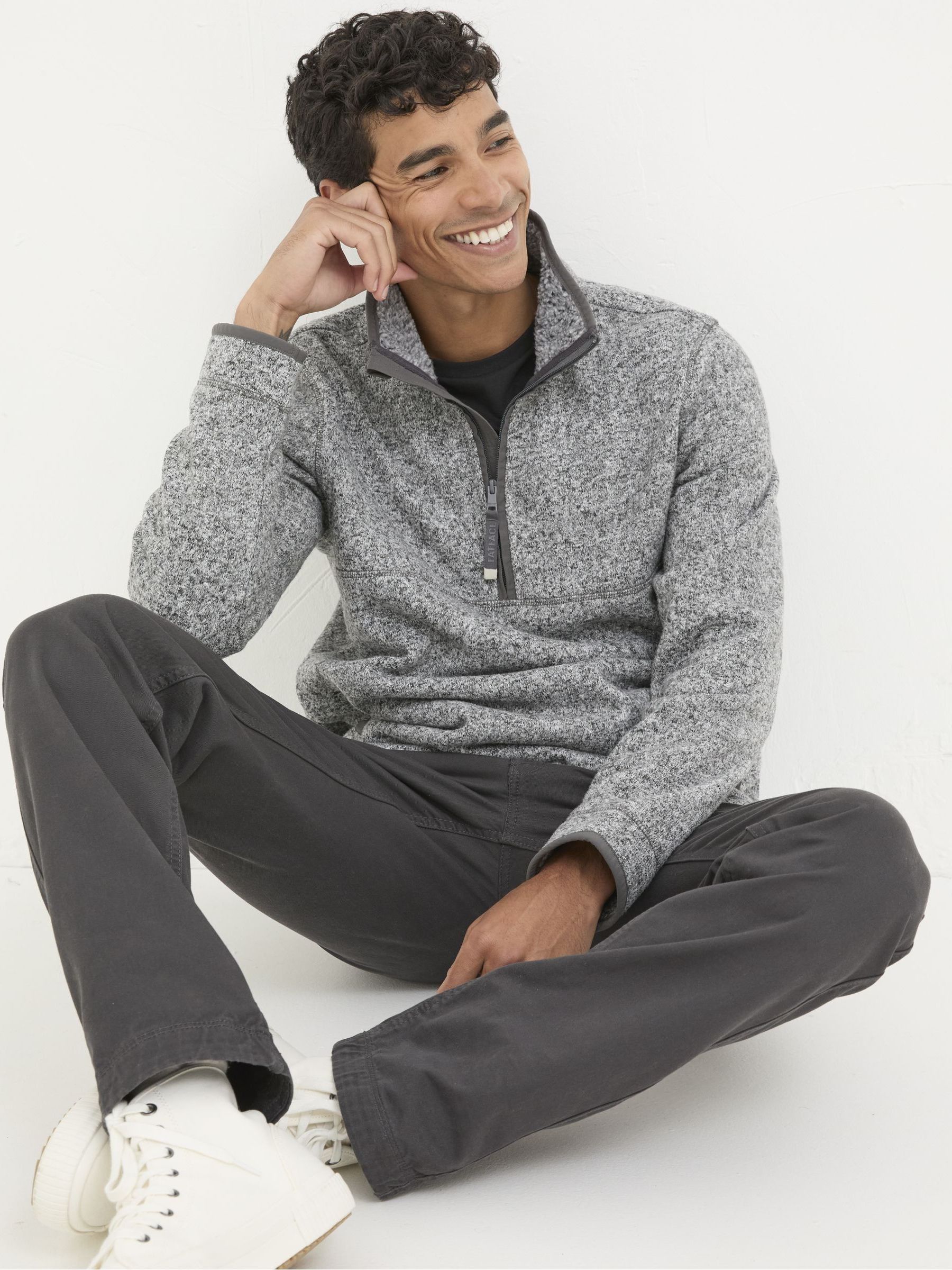 Haxby Grey Half Neck Sweatshirt - Image 4 of 6