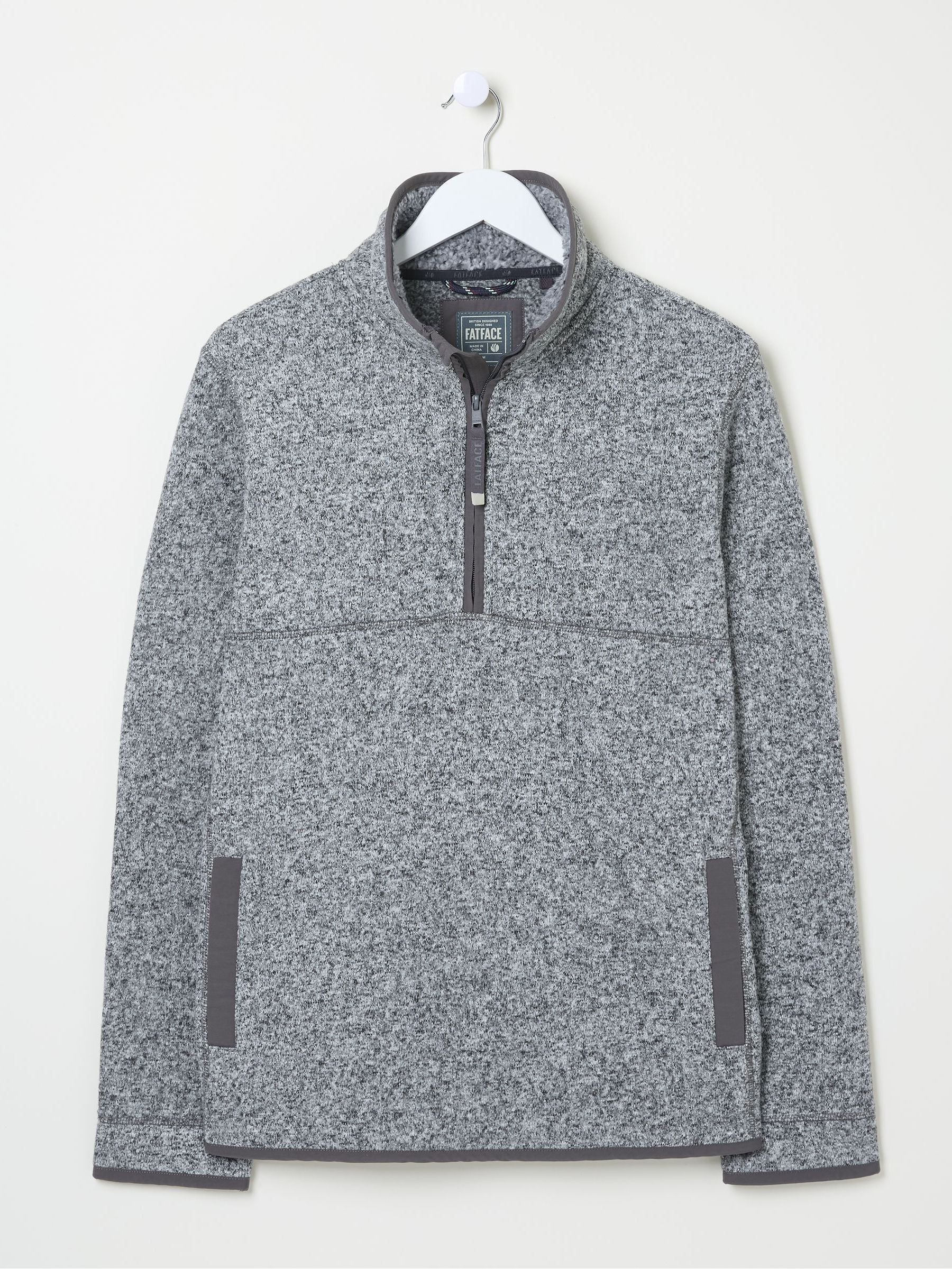 Haxby Grey Half Neck Sweatshirt - Image 6 of 6