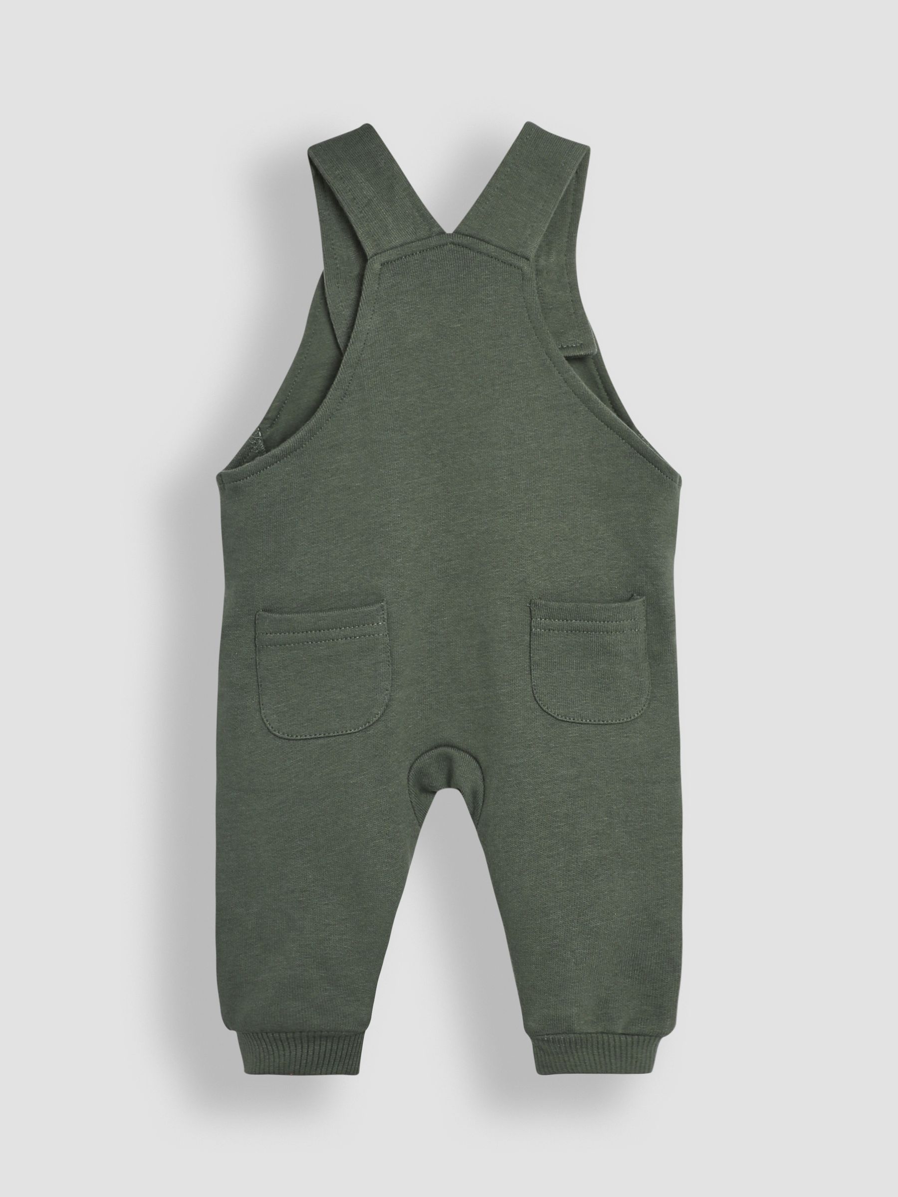 Khaki Green Lion Appliqué Pocket Dungarees and Top Set - Image 3 of 6