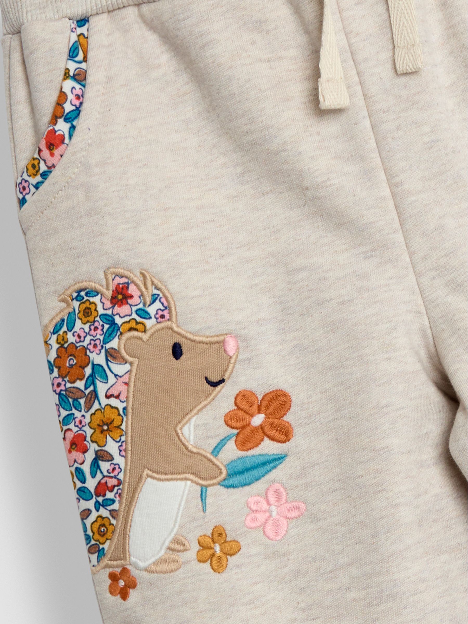 Natural Hedgehog Appliqué Joggers - Image 3 of 3