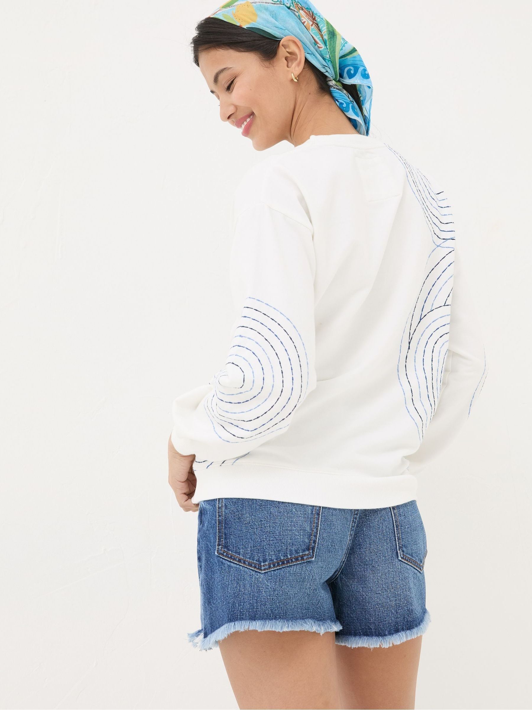 Alex Natural Embroidered Sweatshirt - Image 2 of 5