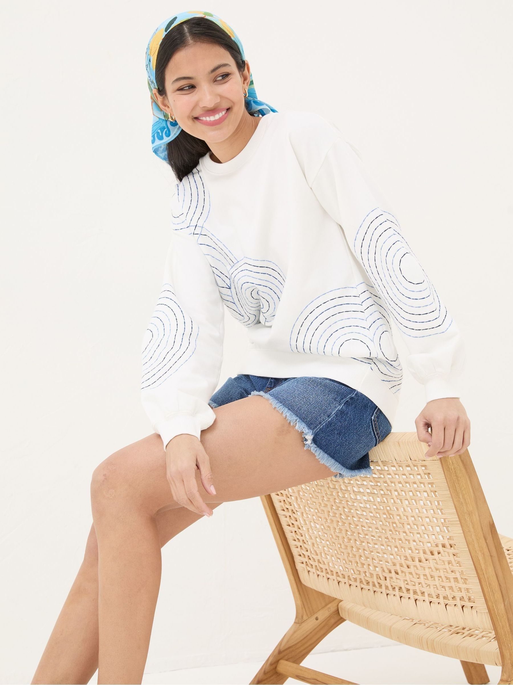 Alex Natural Embroidered Sweatshirt - Image 3 of 5