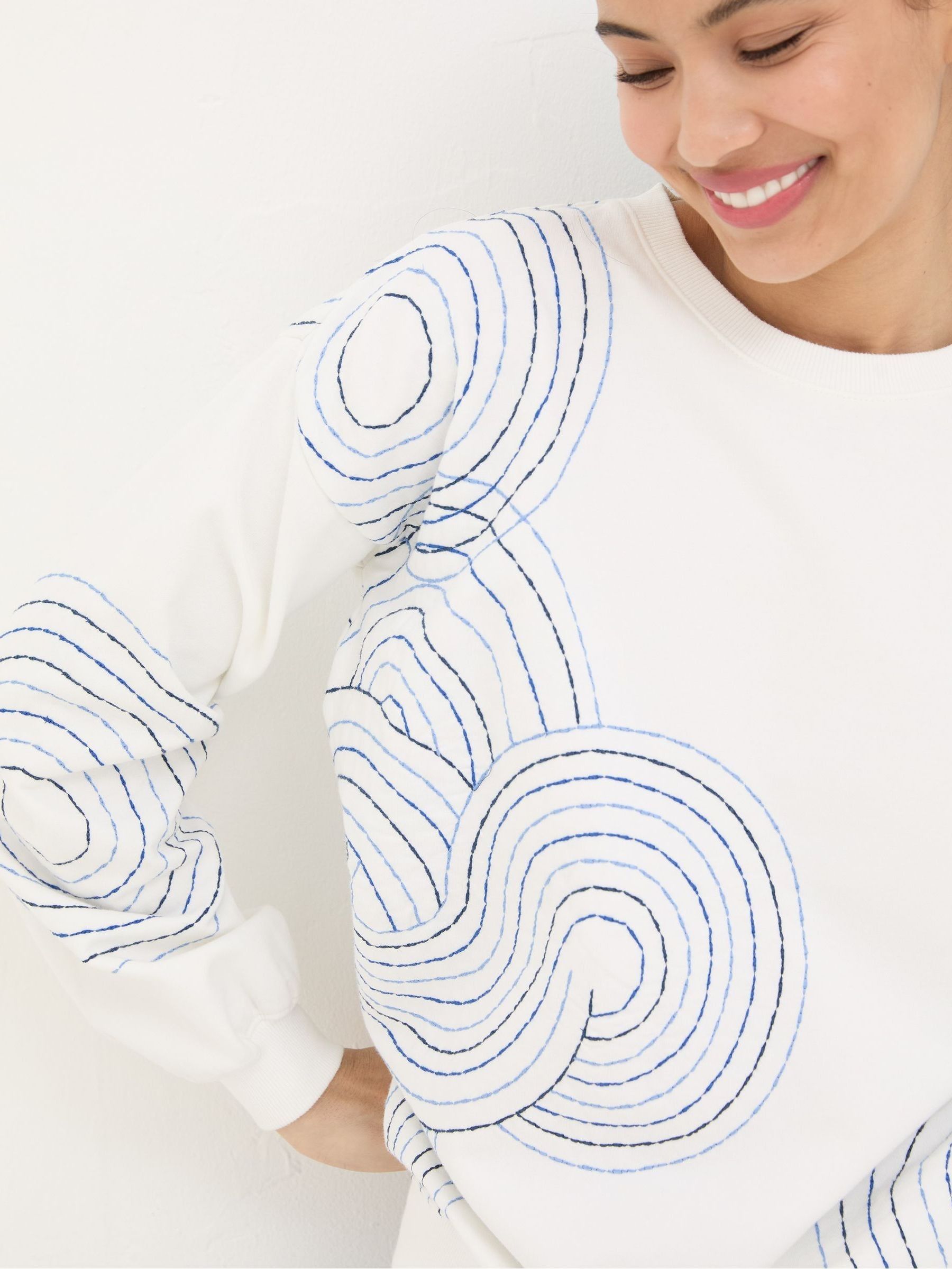 Alex Natural Embroidered Sweatshirt - Image 4 of 5
