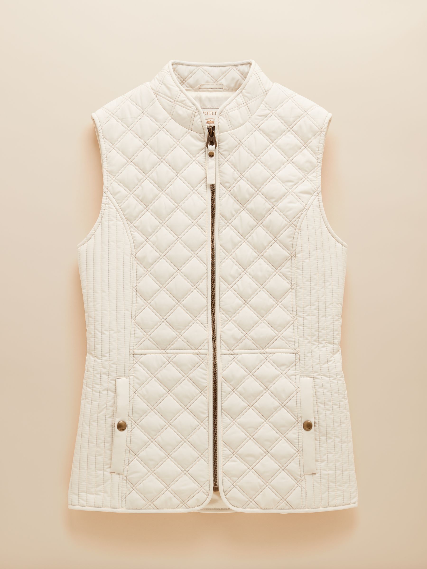 Minx Cream Showerproof Diamond Quilted Gilet - Image 8 of 8