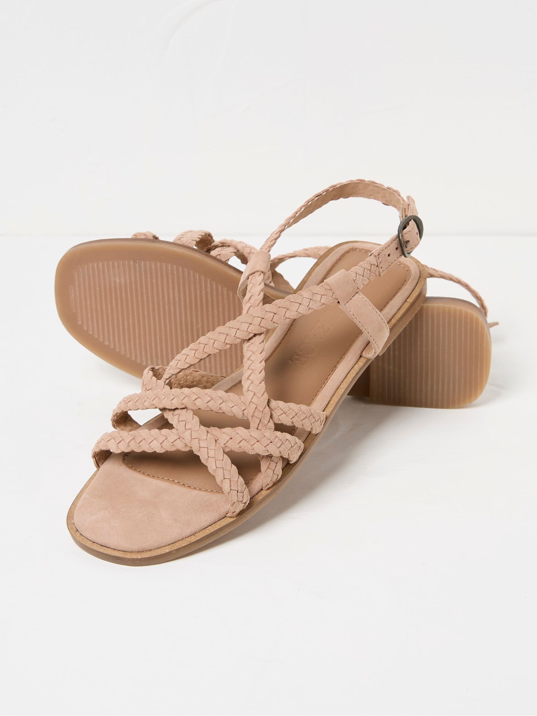 Estelle Pink Suede Strap Sandals - Image 2 of 3