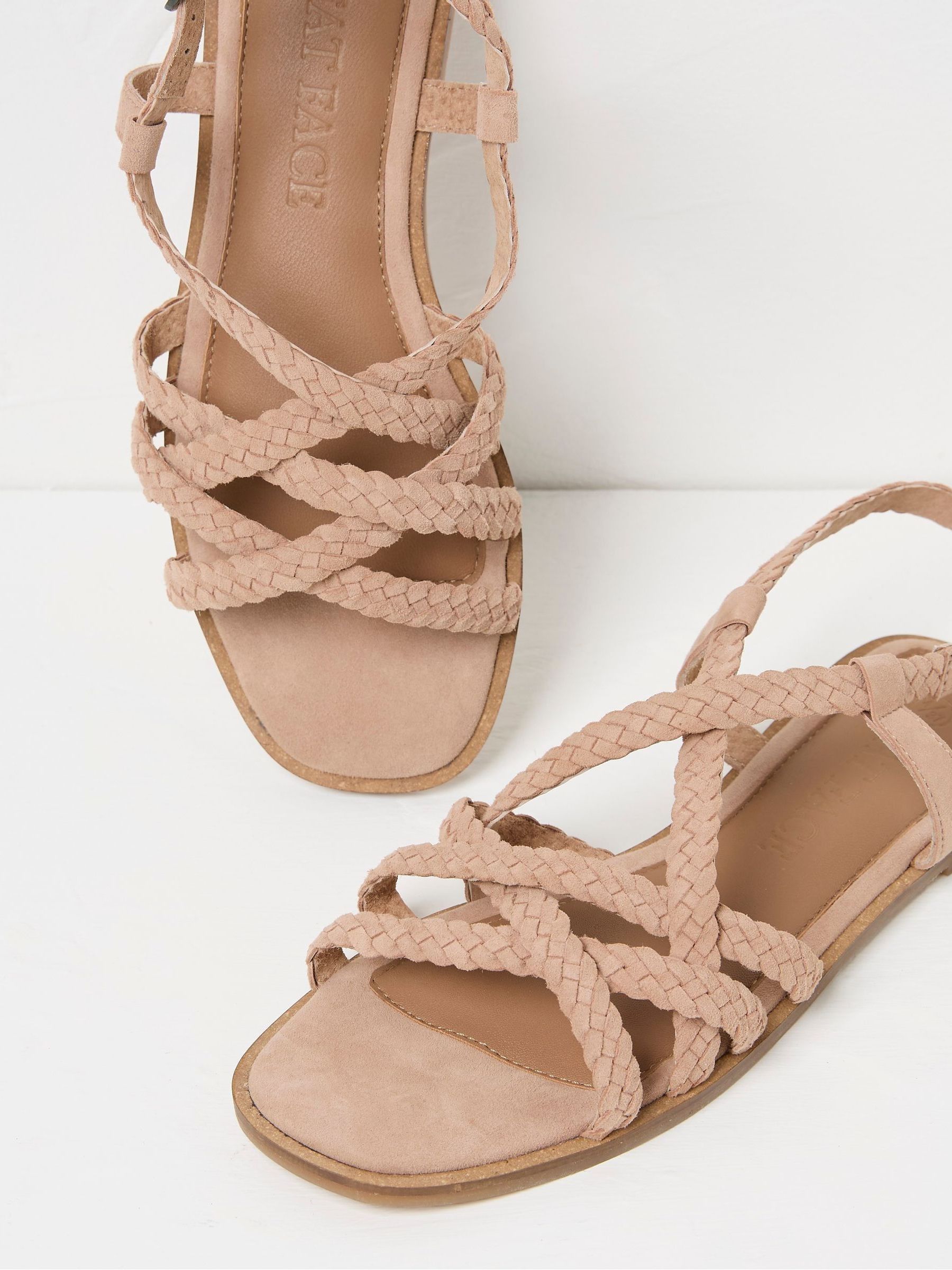 Estelle Pink Suede Strap Sandals - Image 3 of 3