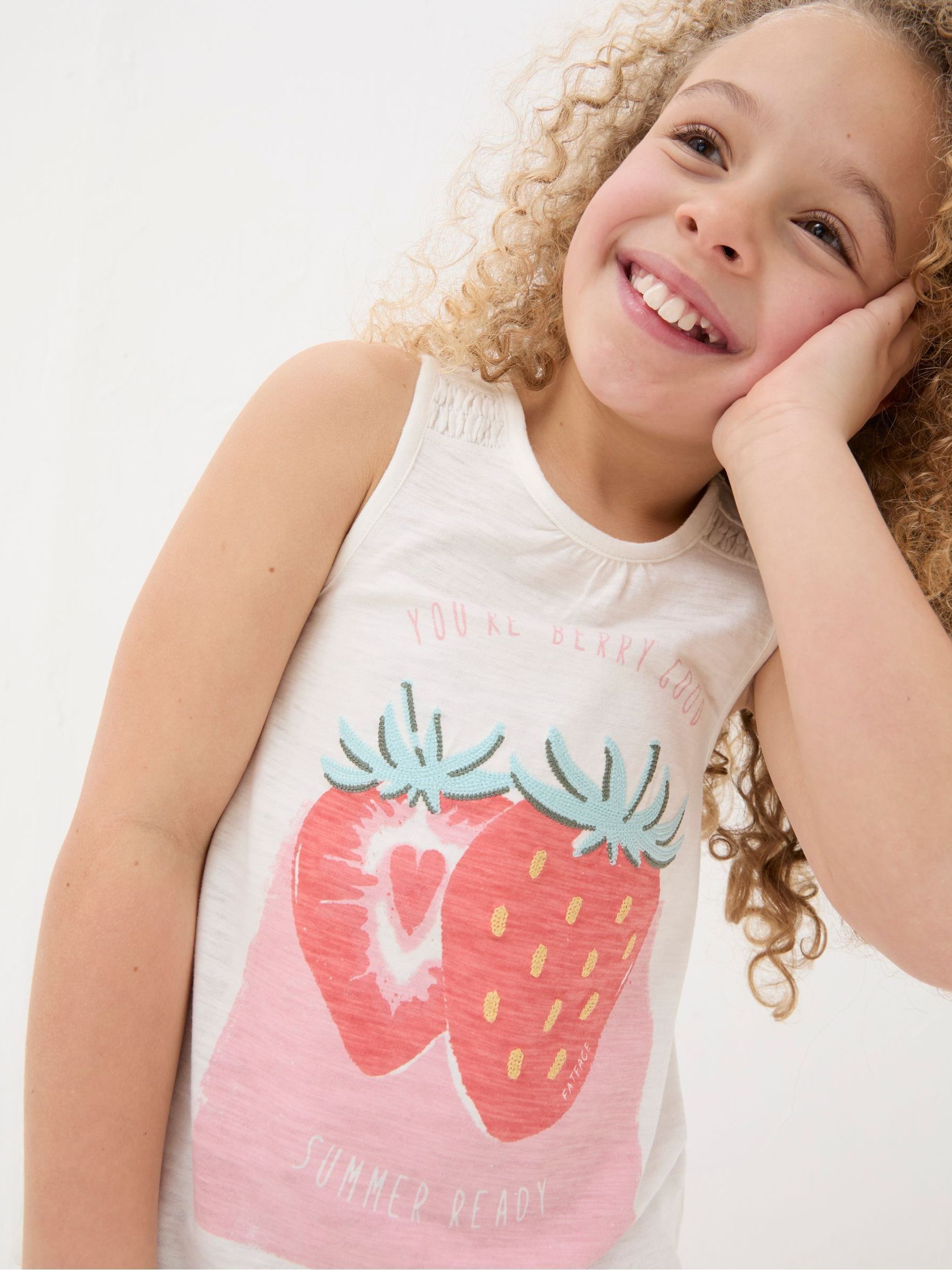 Natural Strawberry Jersey Vest Top - Image 3 of 4