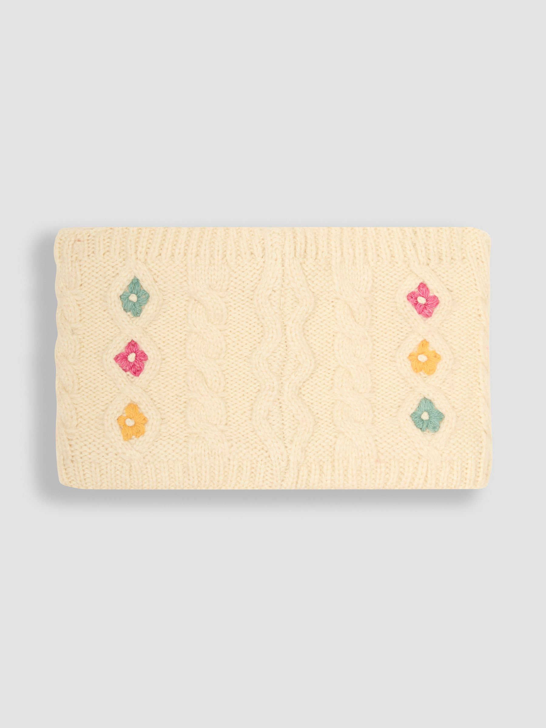 Cream Cable Knitted Neck Cosy Scarf - Image 2 of 3