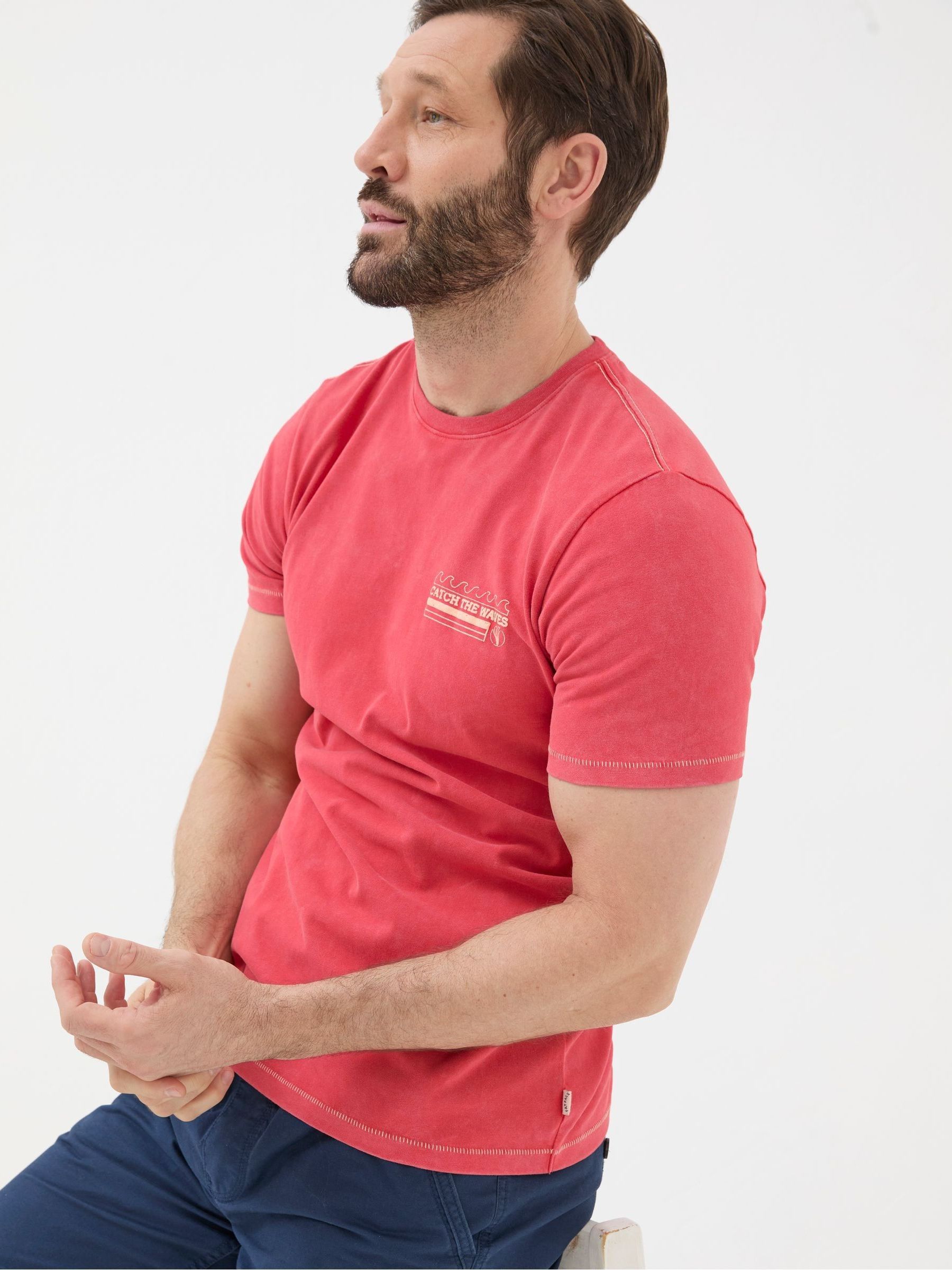 Red Surf Sketch T-Shirt - Image 4 of 8