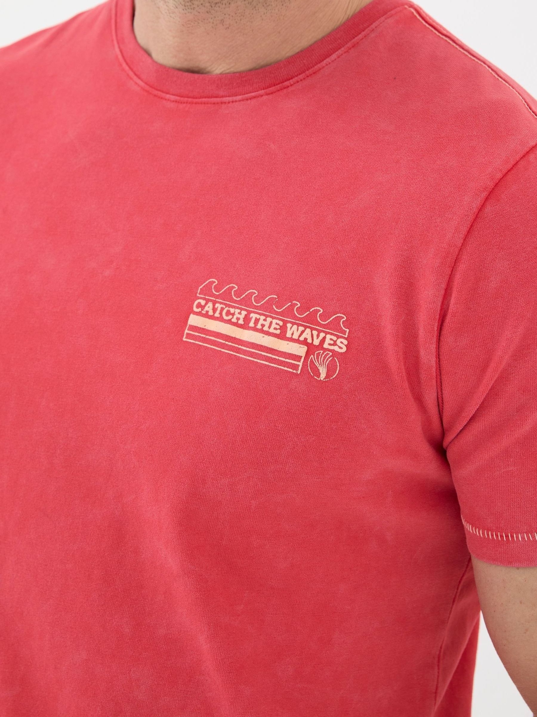 Red Surf Sketch T-Shirt - Image 6 of 8