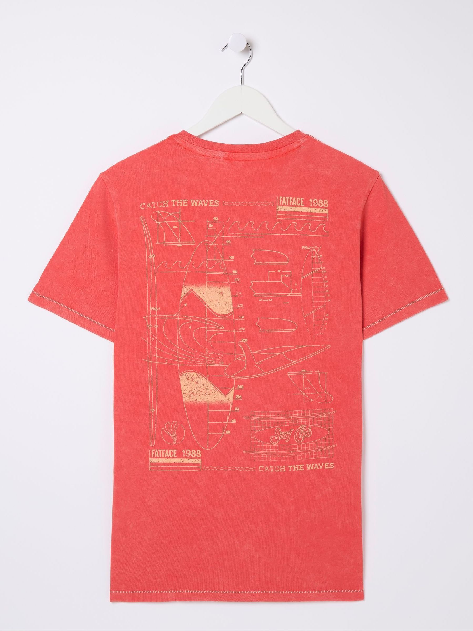 Red Surf Sketch T-Shirt - Image 8 of 8