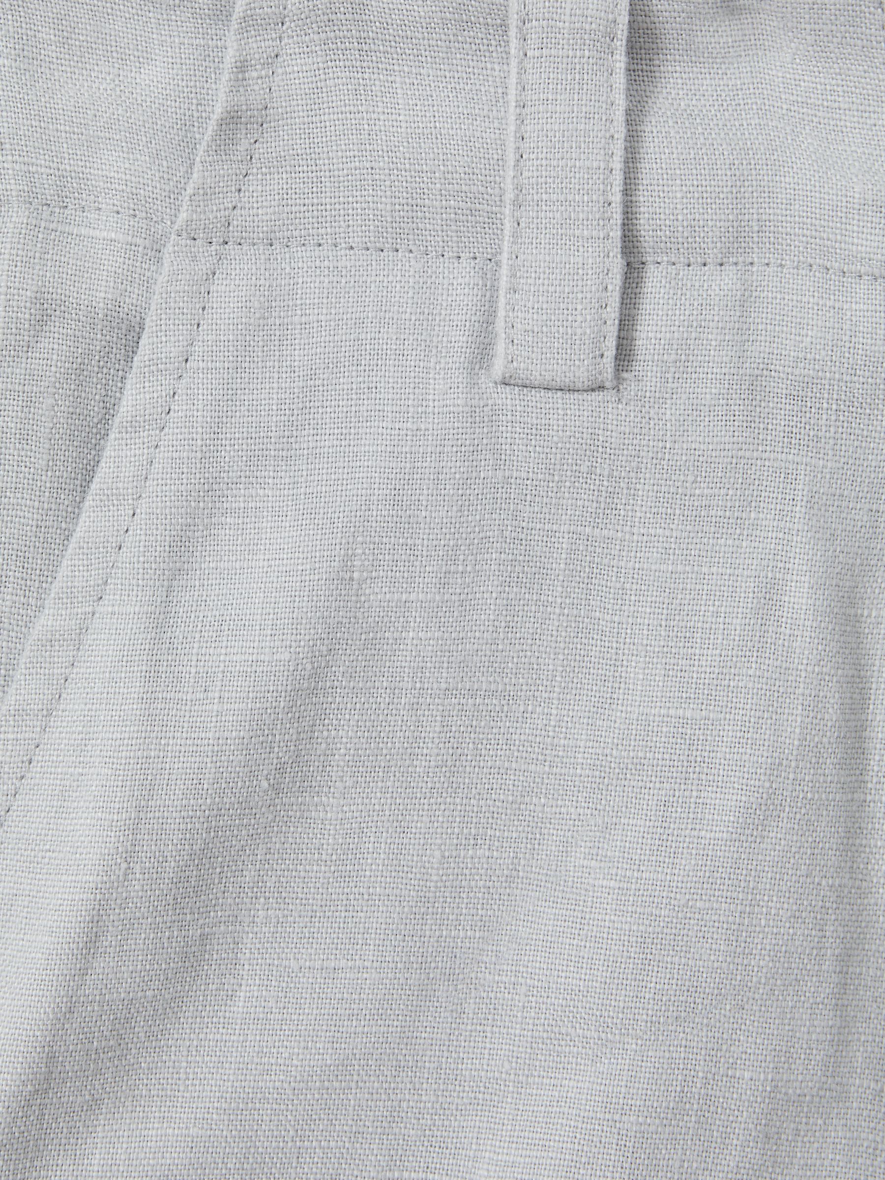 9-13 yrs Linen Loose Fit Shorts in Blue - Image 4 of 4