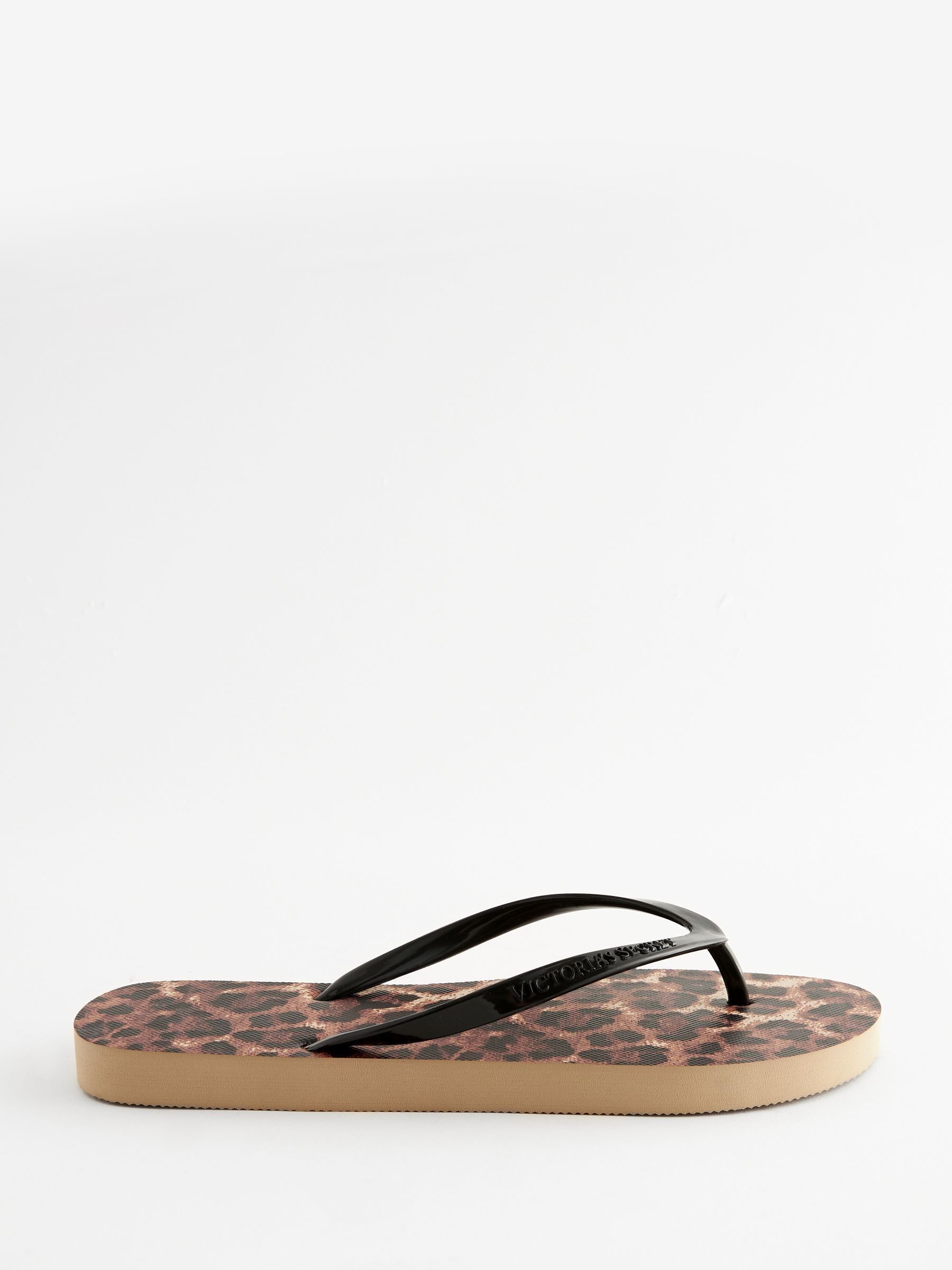 Brown Leopard Logo Flip Flops - Image 2 of 6