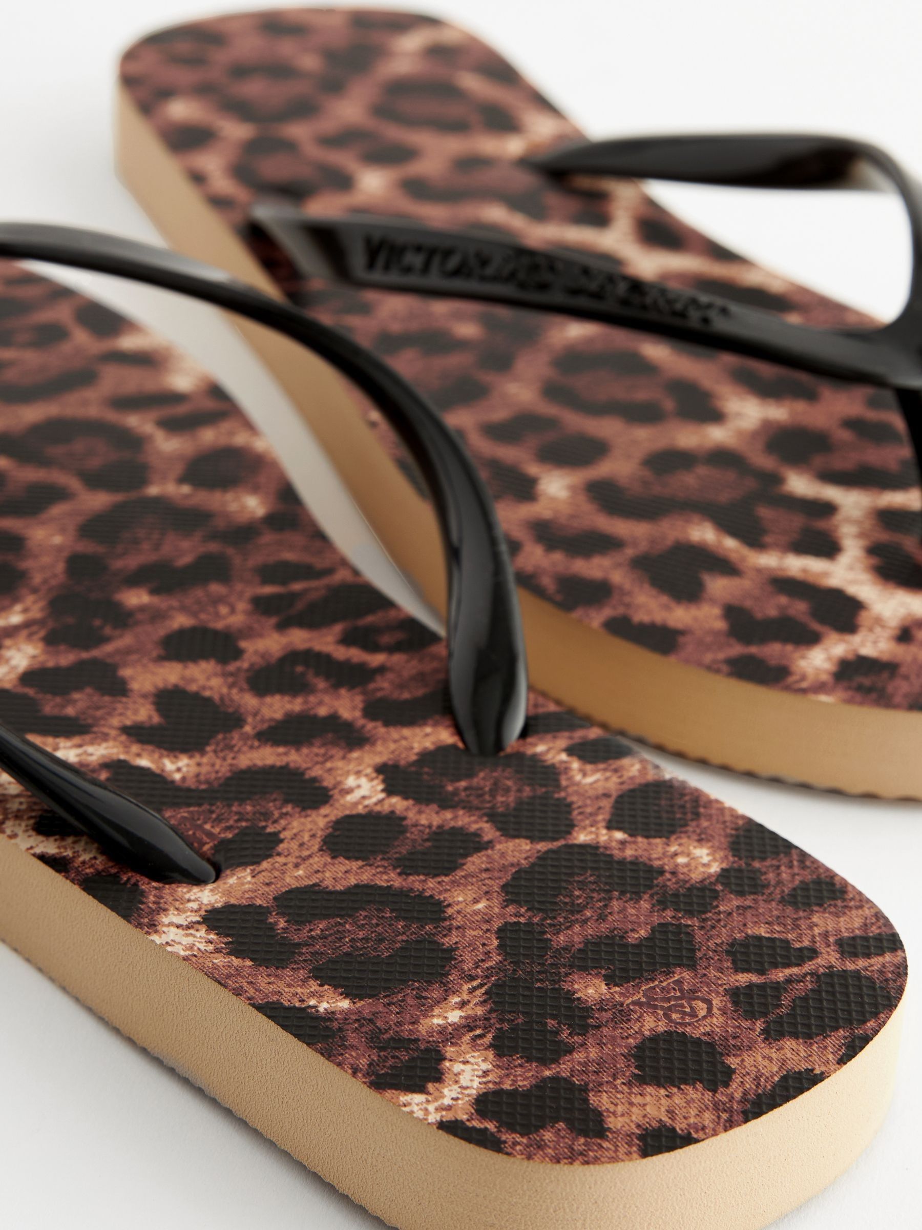 Brown Leopard Logo Flip Flops - Image 5 of 6