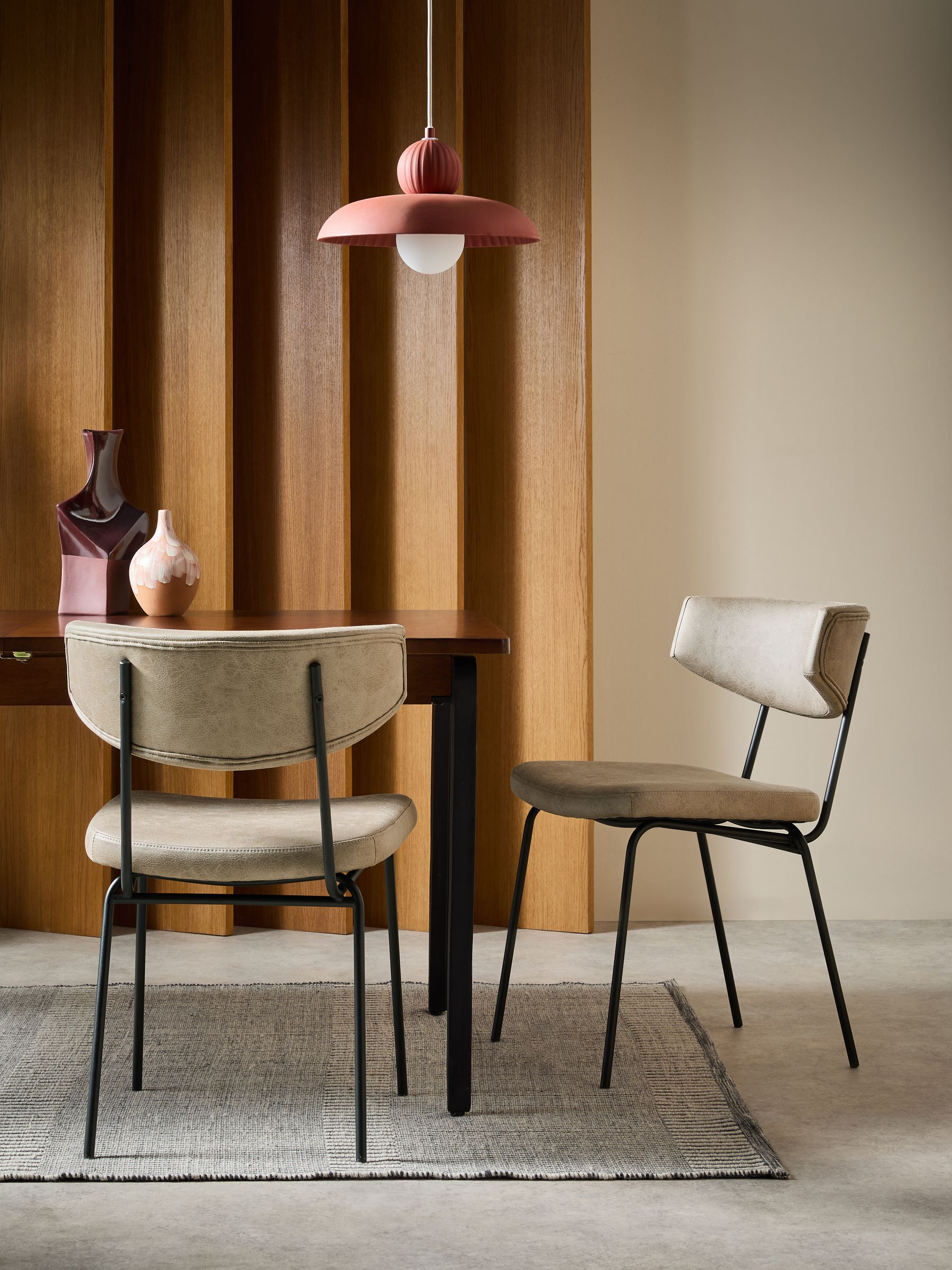 Set of 2 Halina Dining Chairs in Mink Brown - Image 1 of 4
