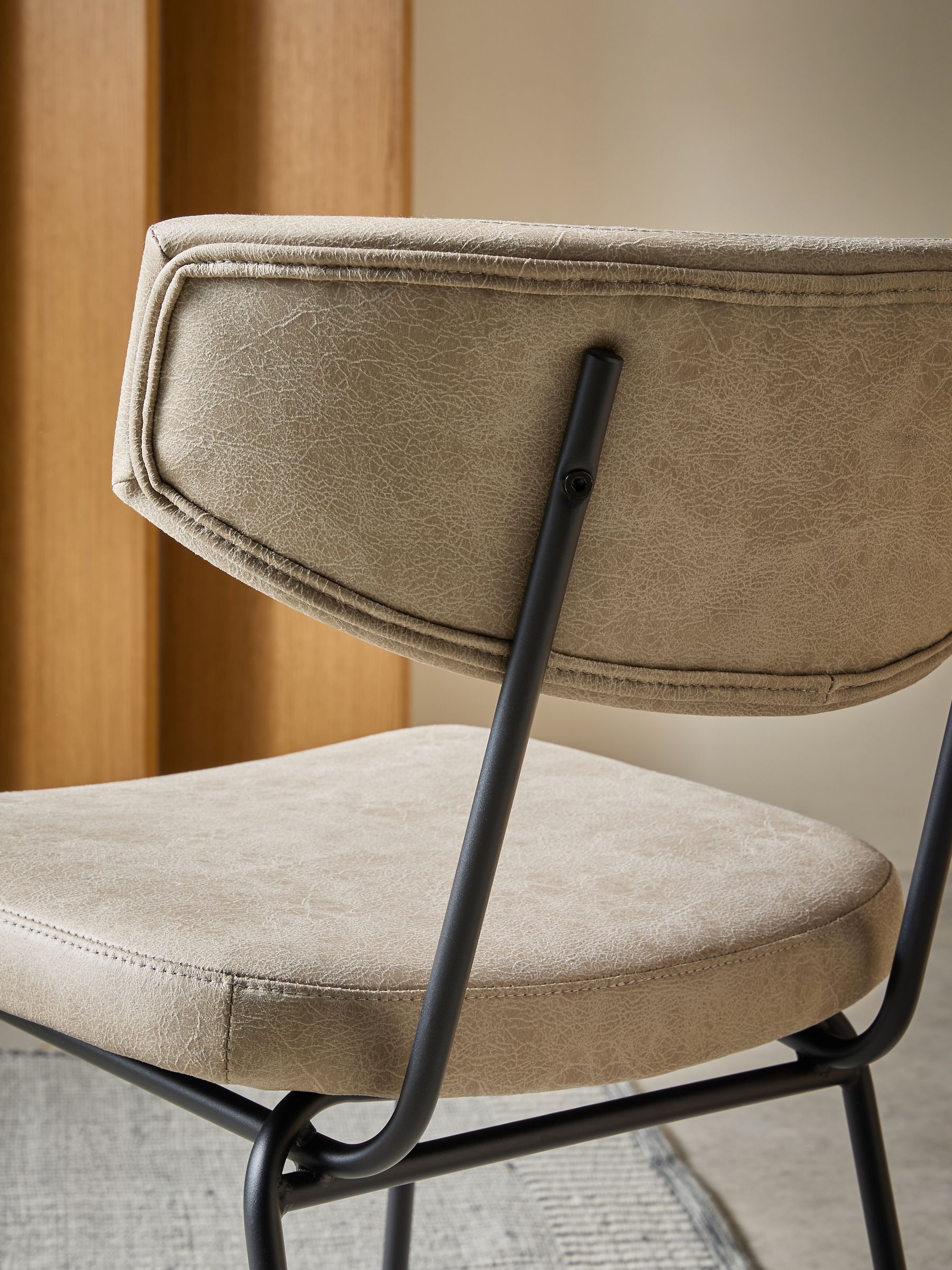 Set of 2 Halina Dining Chairs in Mink Brown - Image 3 of 4