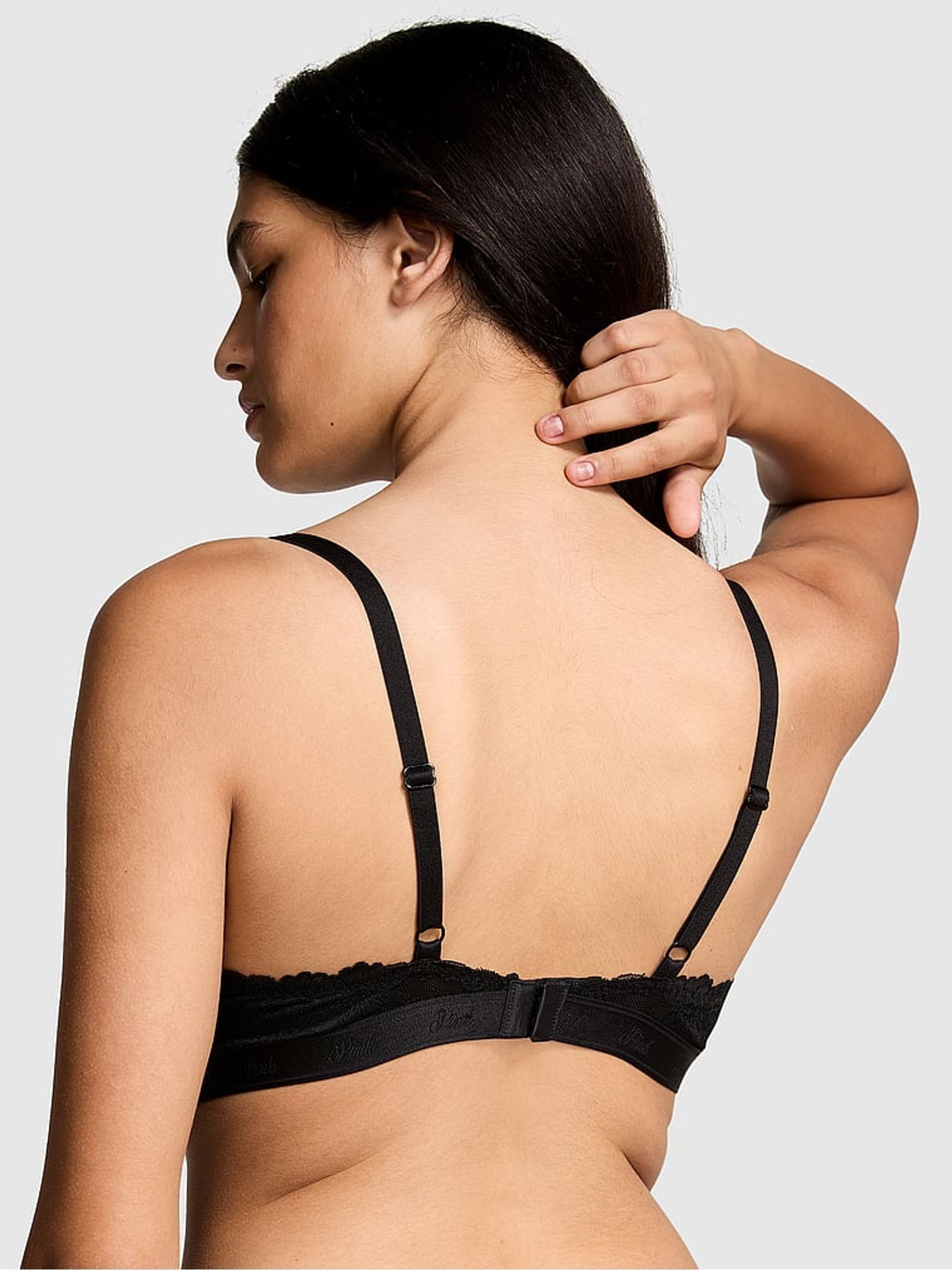 Black Plunge Lace Bra - Image 2 of 3