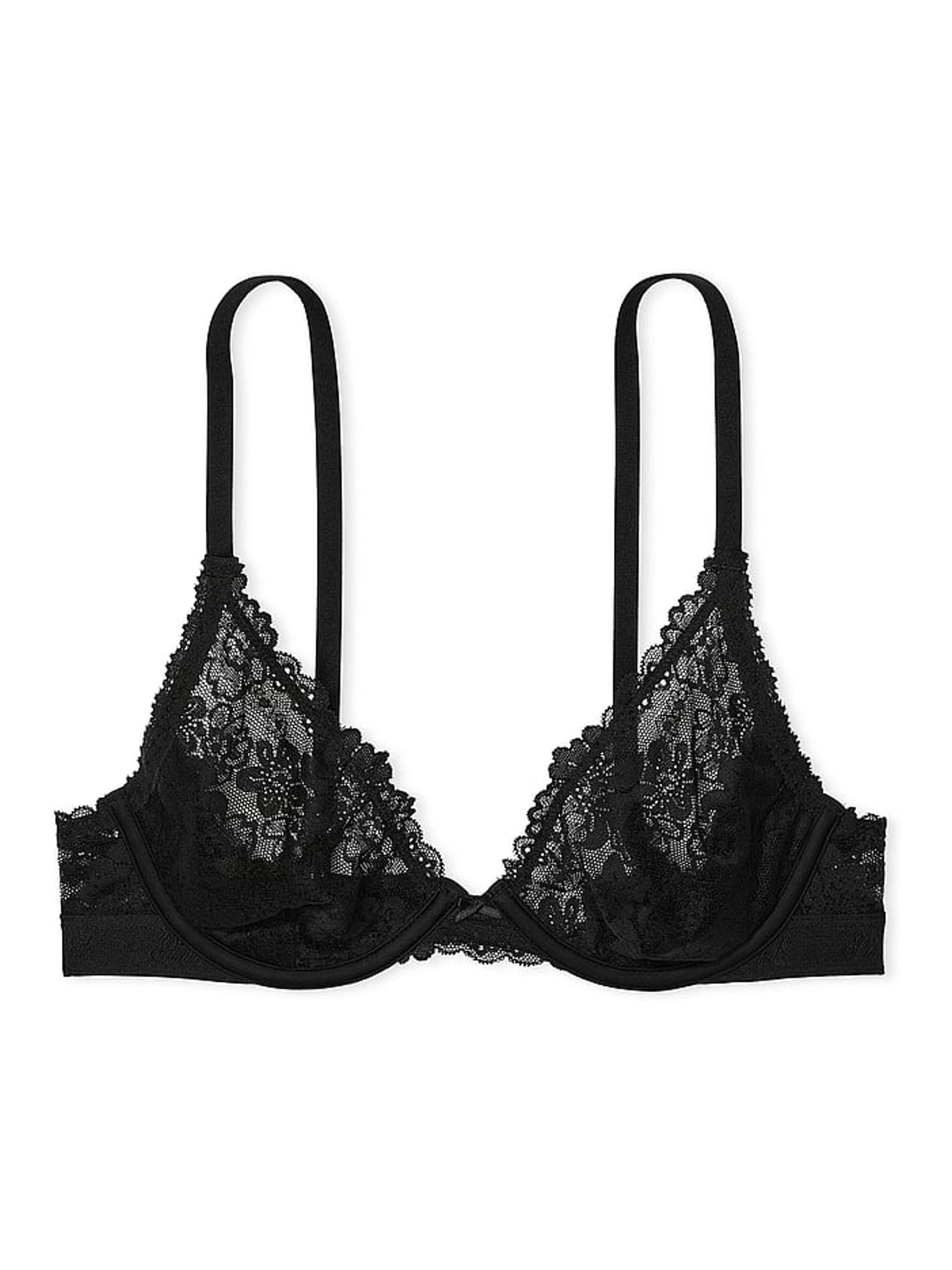 Black Plunge Lace Bra - Image 3 of 3