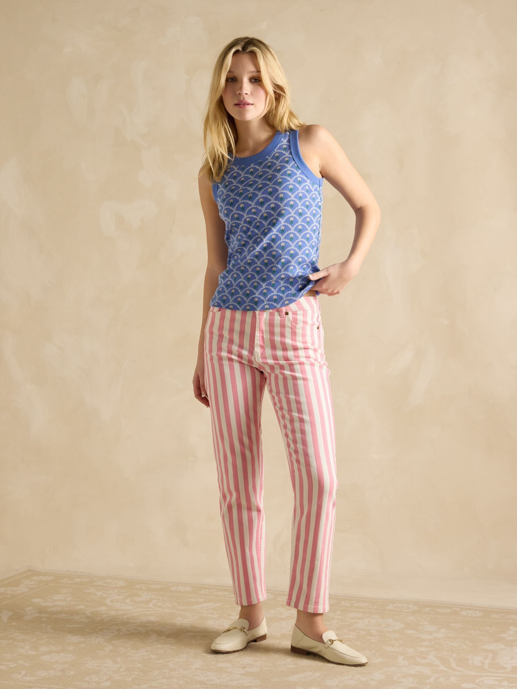 Harbour Blue Floral Printed Jersey Vest - Image 4 of 6