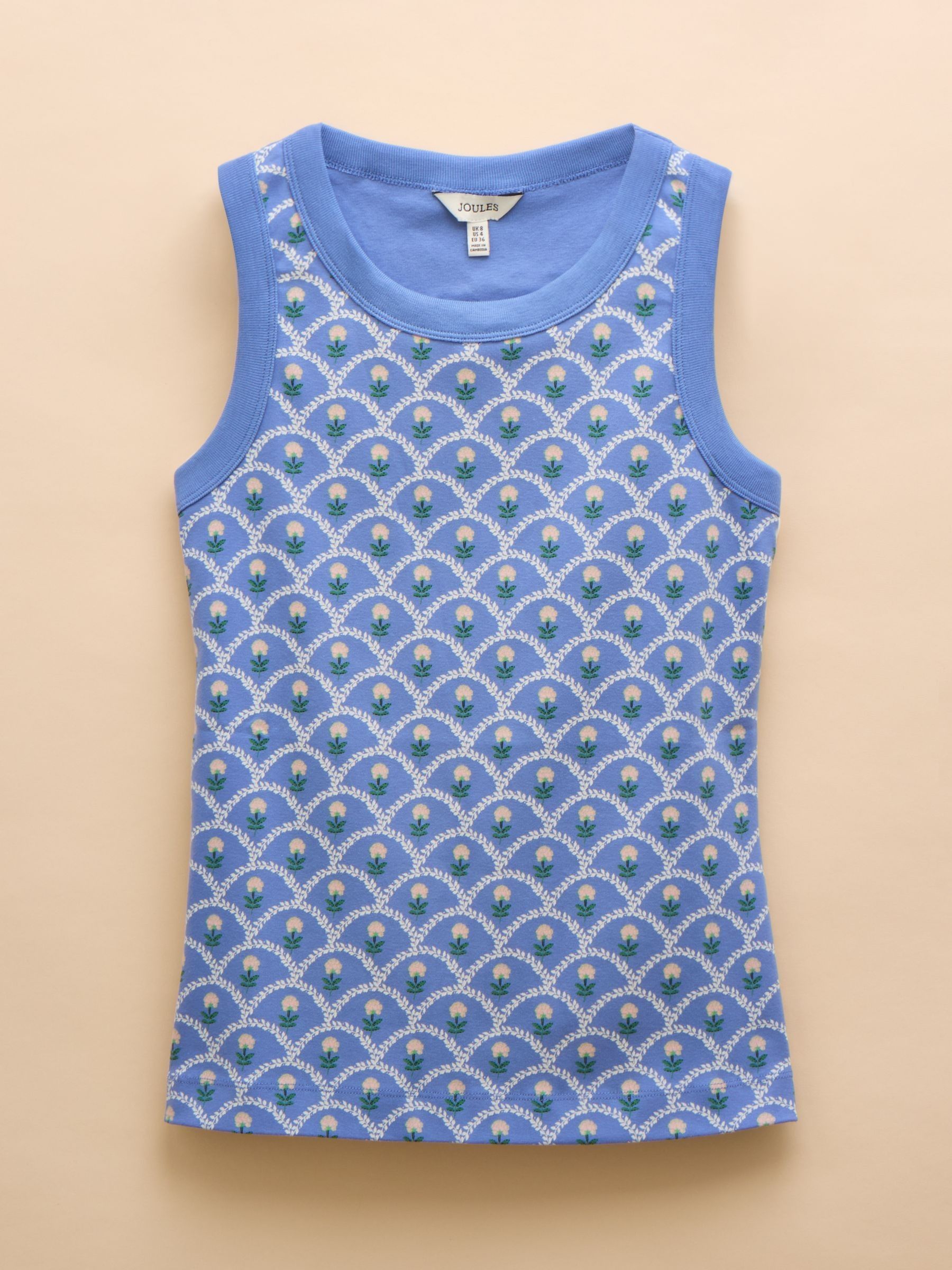 Harbour Blue Floral Printed Jersey Vest - Image 6 of 6