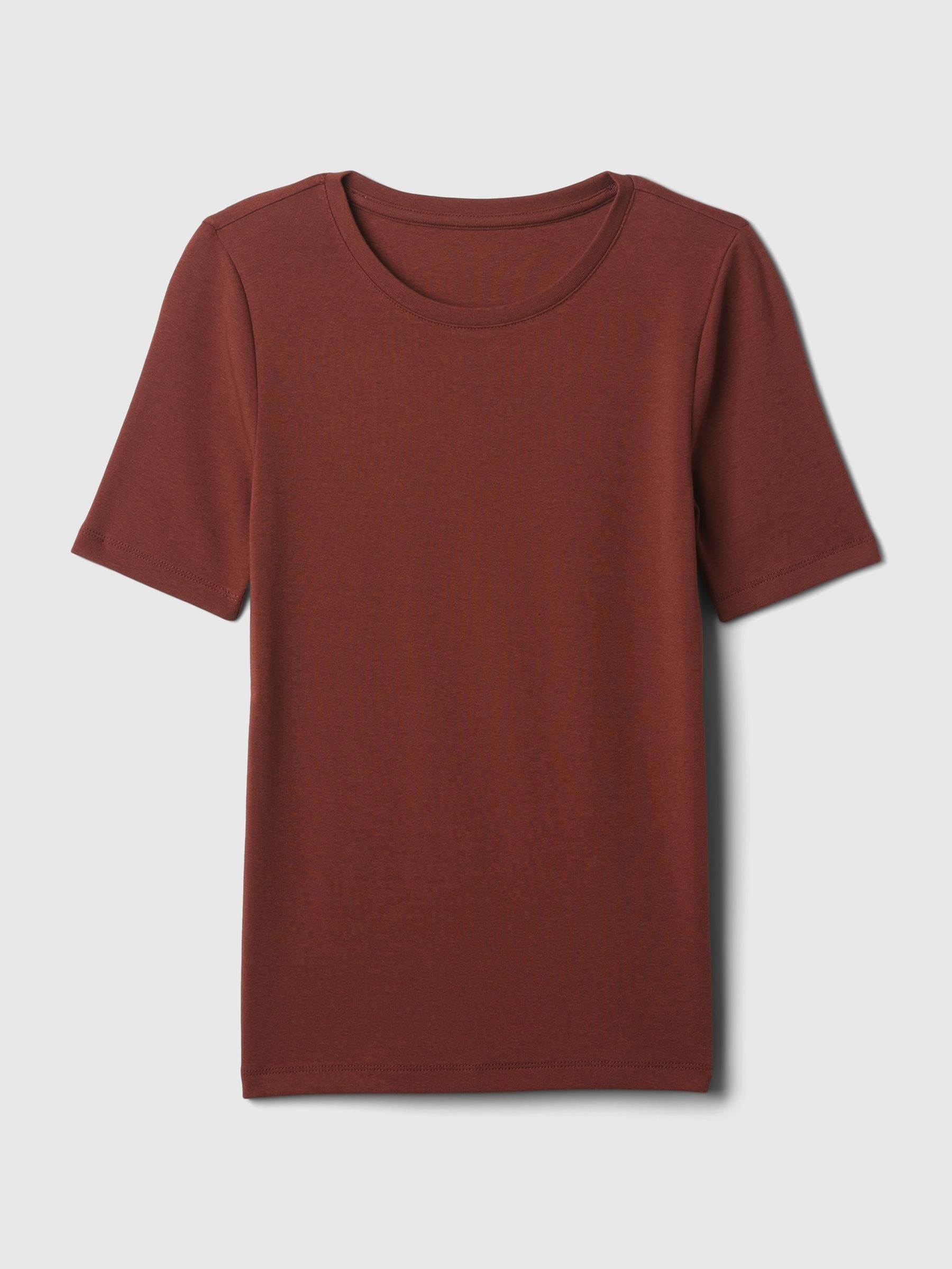 Brown Modern Crew Neck Short Sleeve T-Shirt - Image 4 of 4